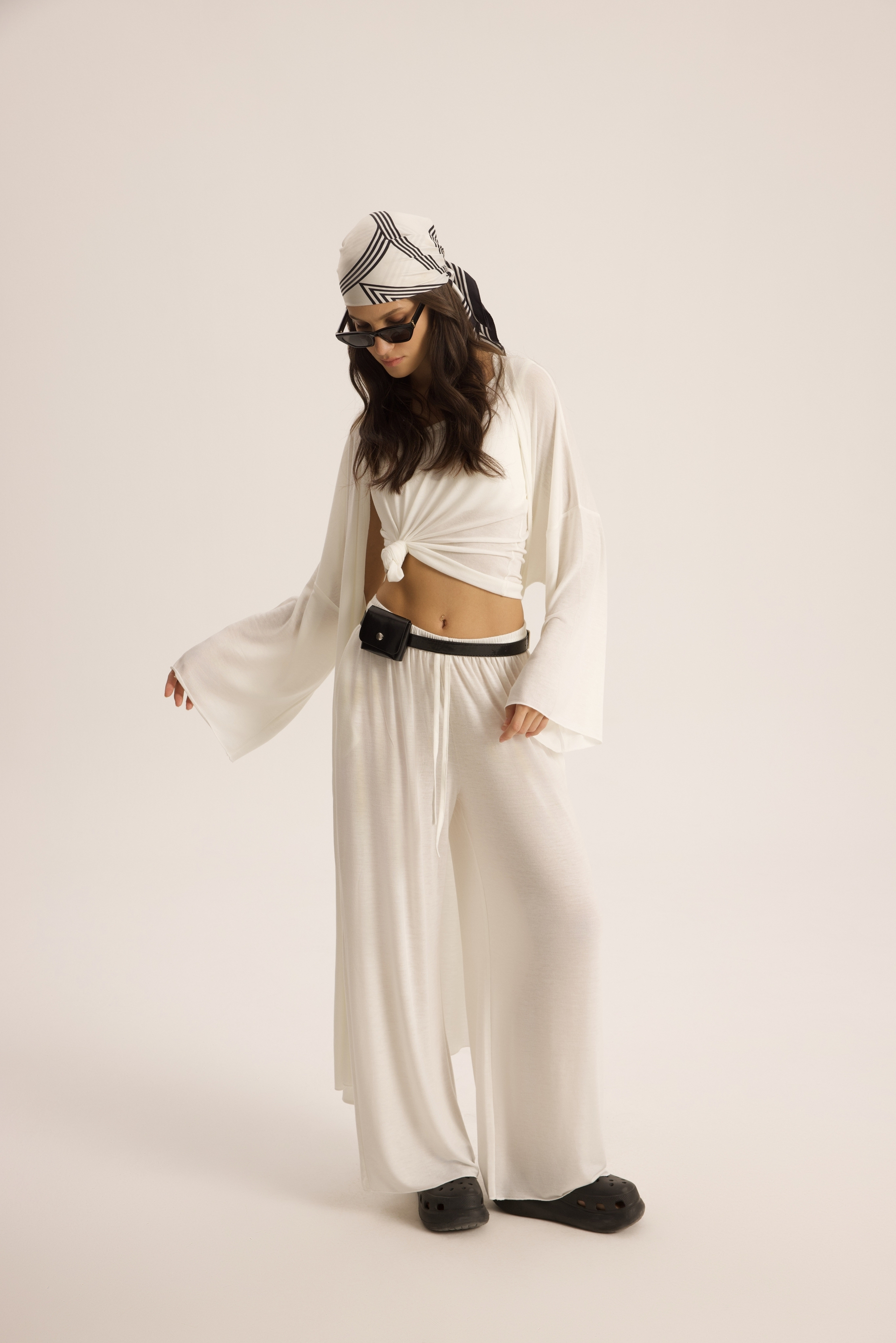 Raina Ekru Kimono Basic Üçlü Takım