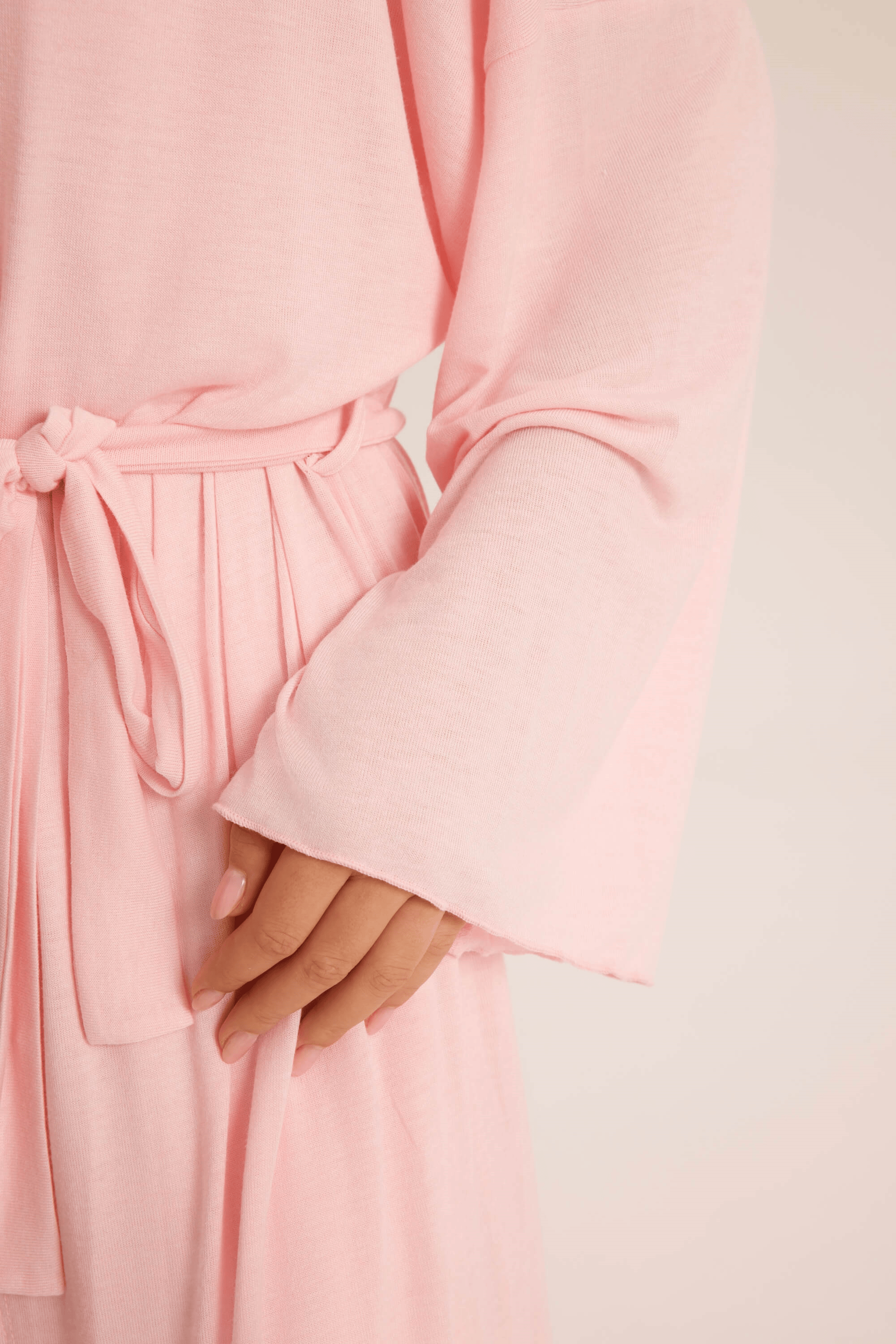 Raina Pembe Kimono Basic Üçlü Takım