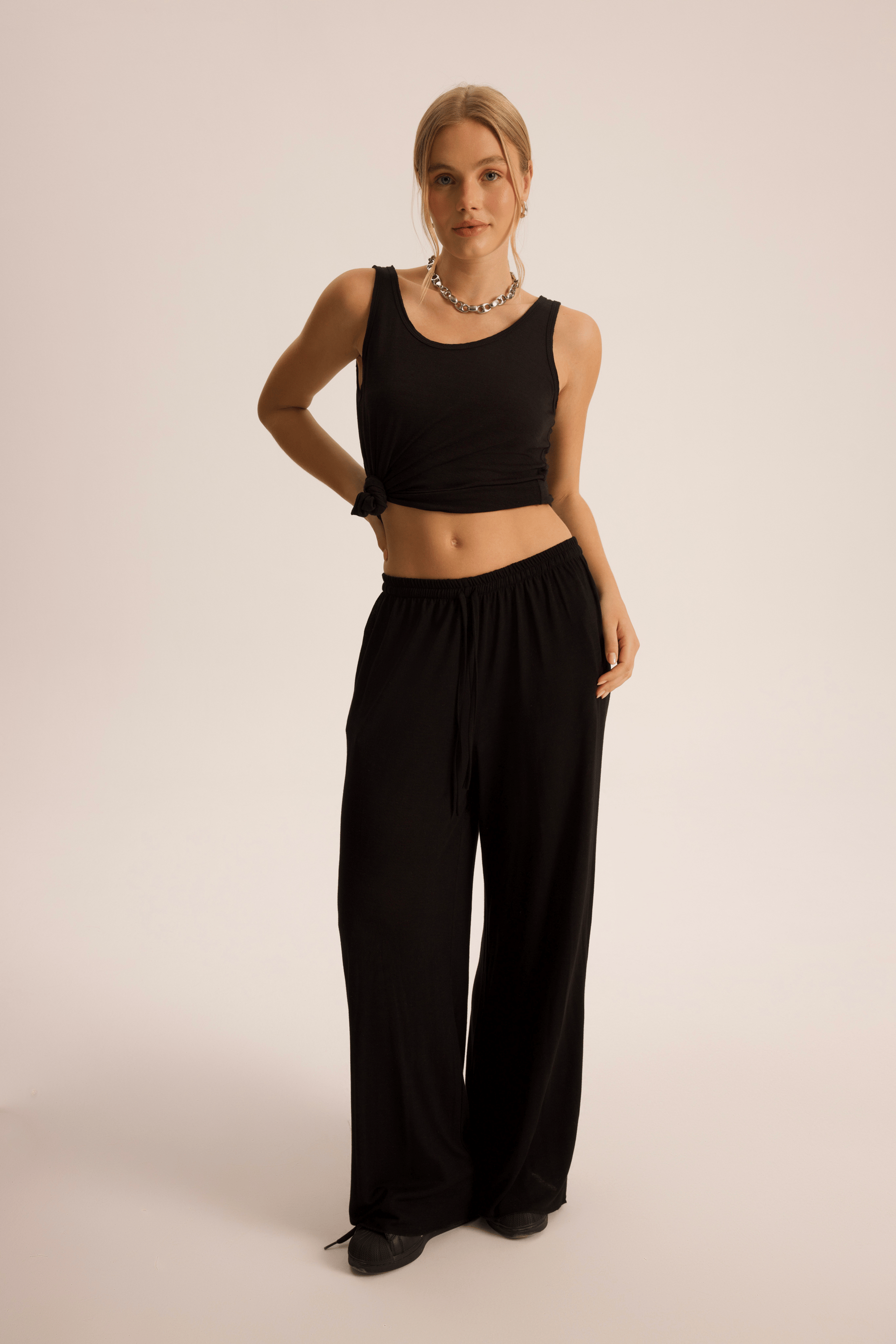 Raina Siyah Kimono Basic Üçlü Takım