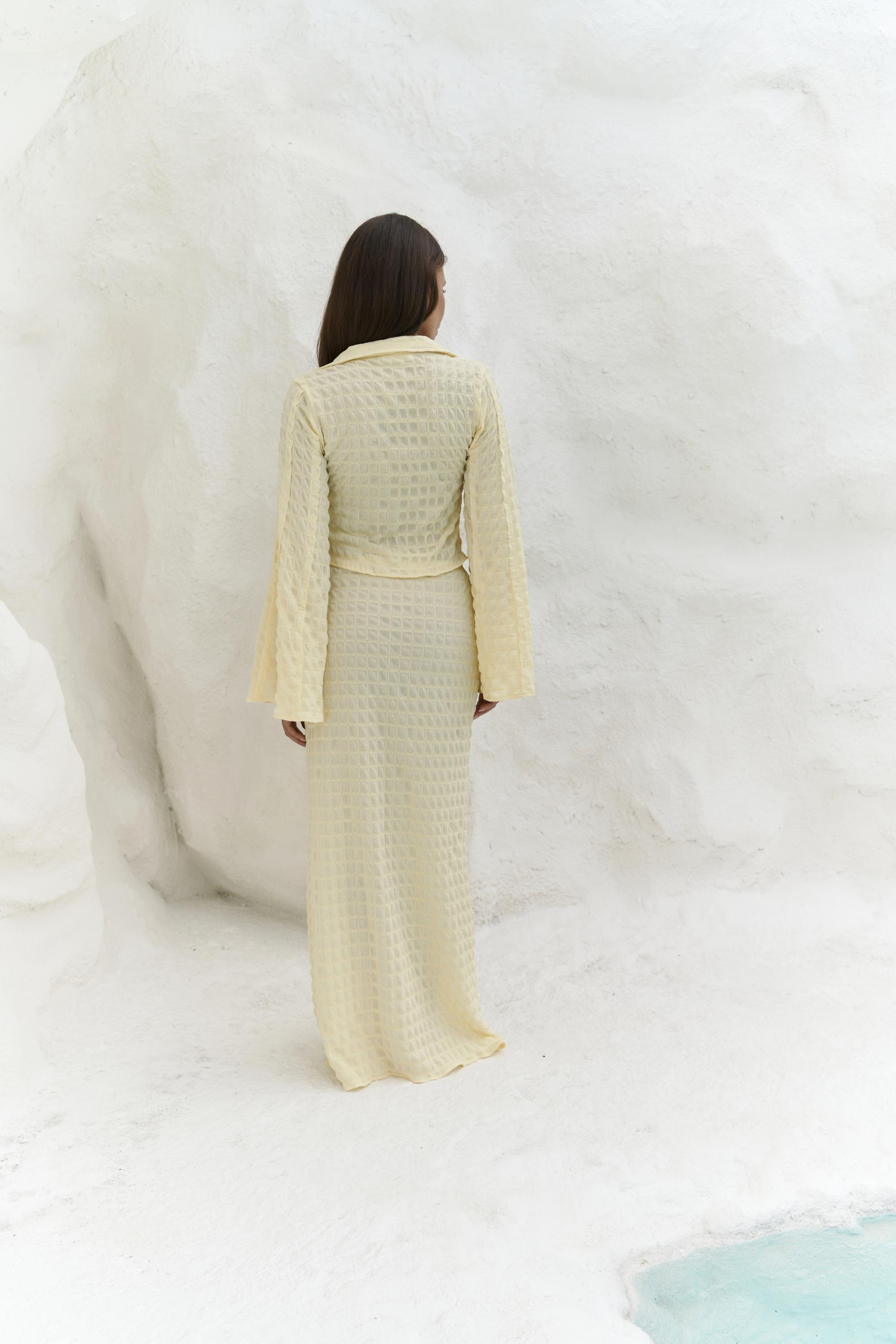 Rania Sarı Gömlek Etek Takım