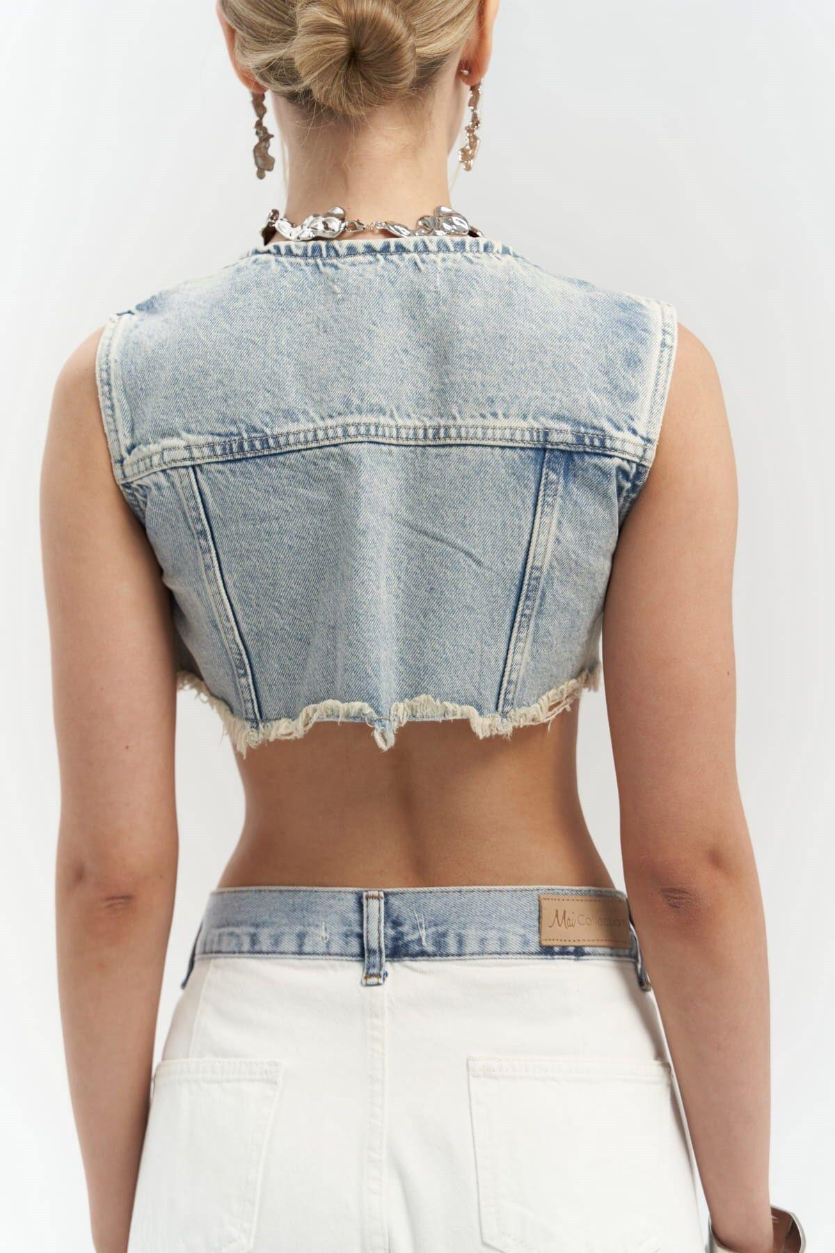 Regina Denim Waistcoat