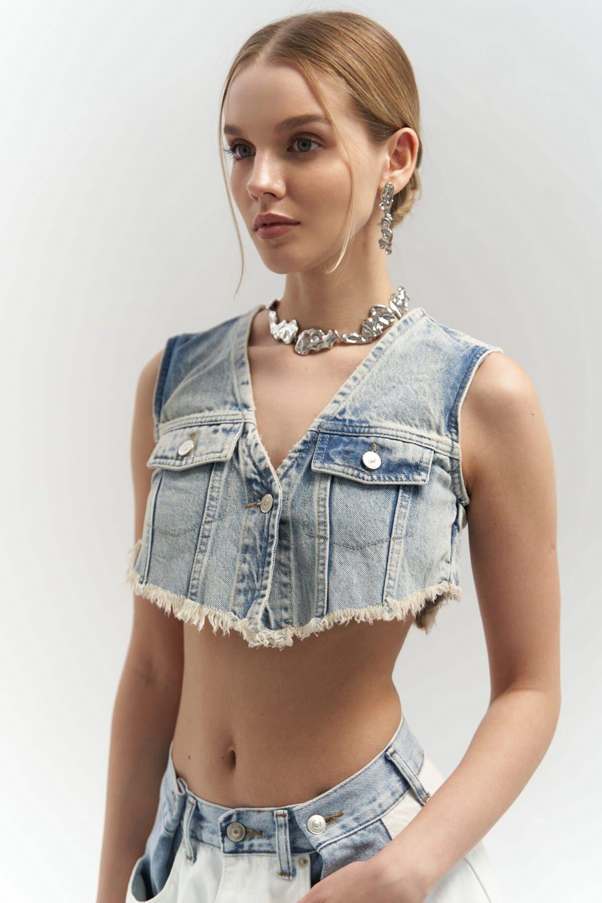 Regina Denim Waistcoat