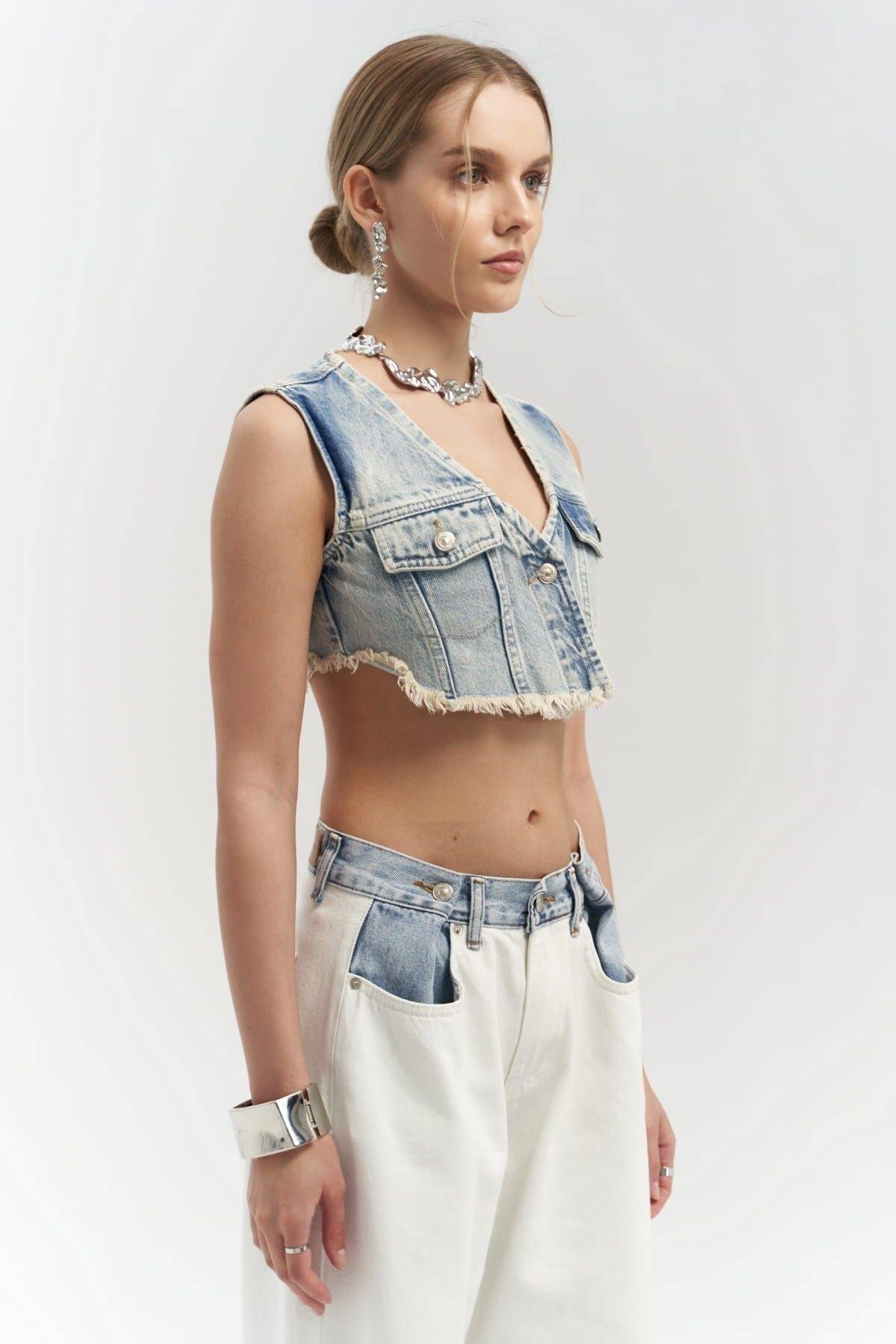 Regina Denim Waistcoat