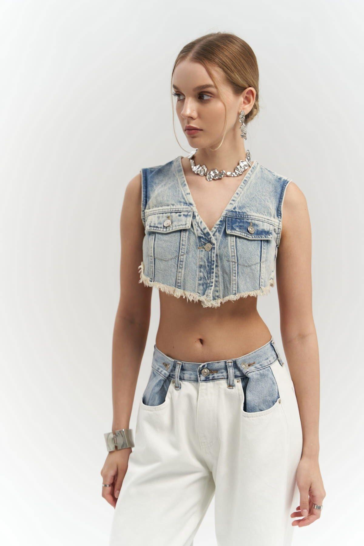 Regina Denim Waistcoat