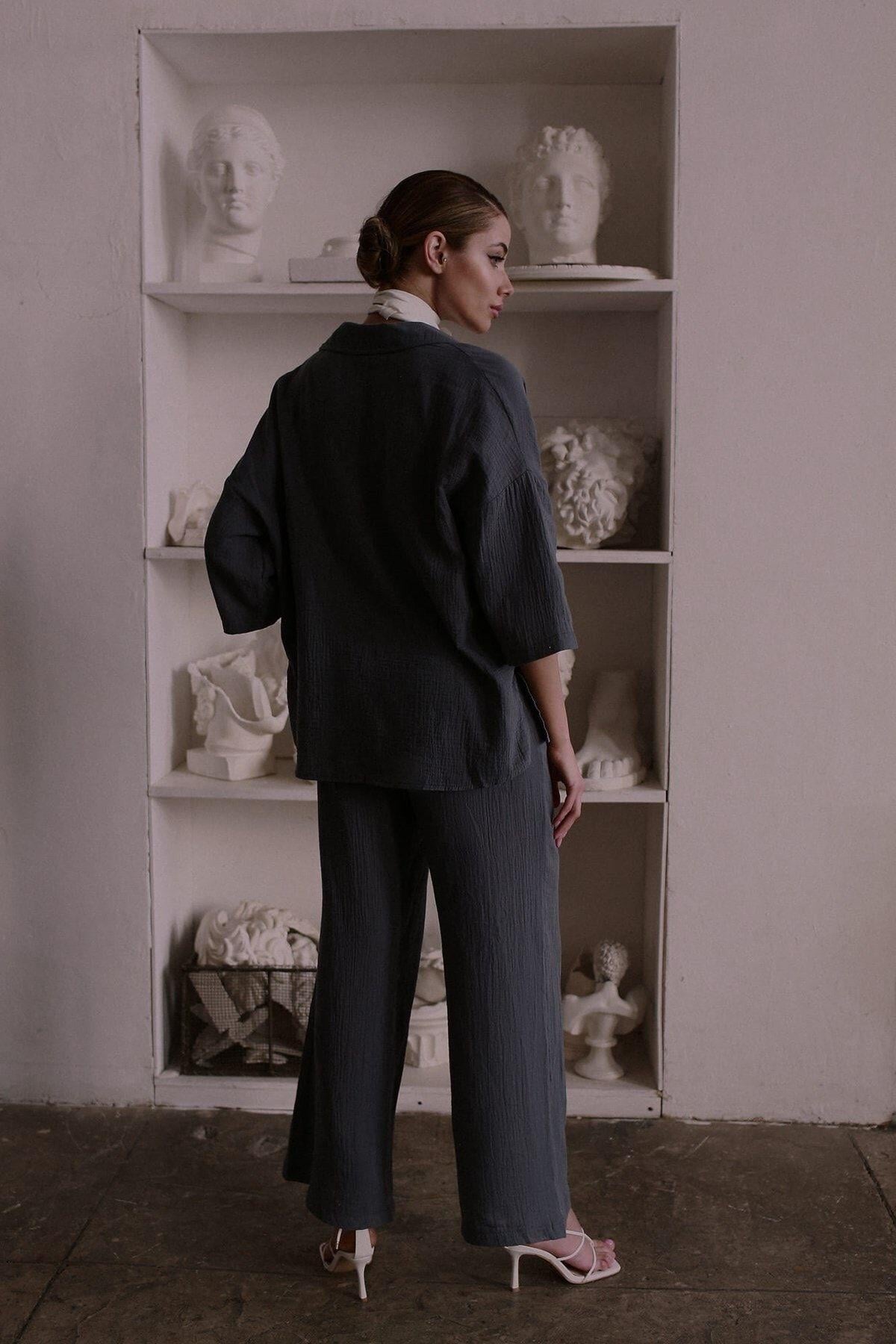 Bohemai Reyna Anthracite Muslin 3 Piece Set