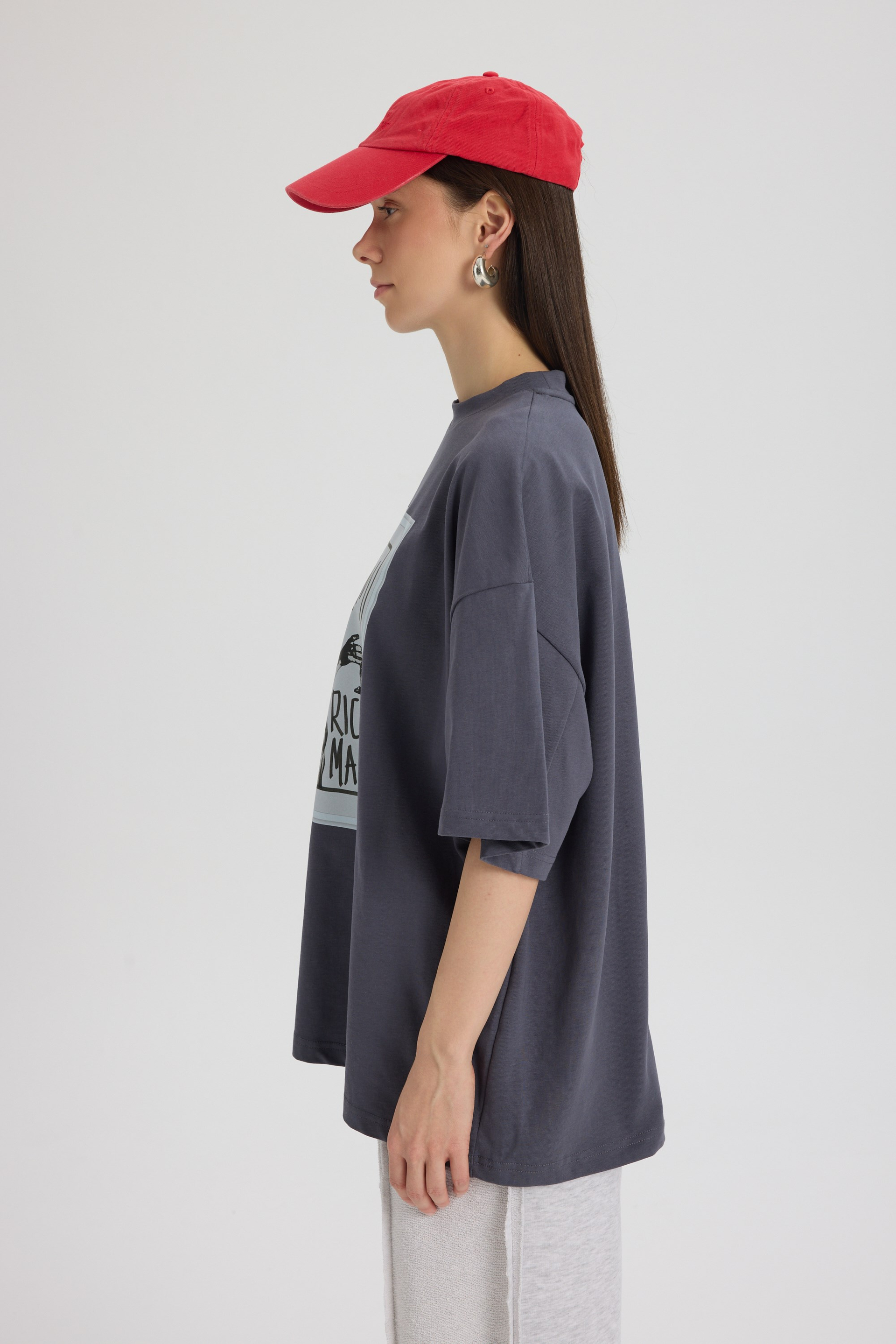 Rich Woman Oversize Füme T-Shirt