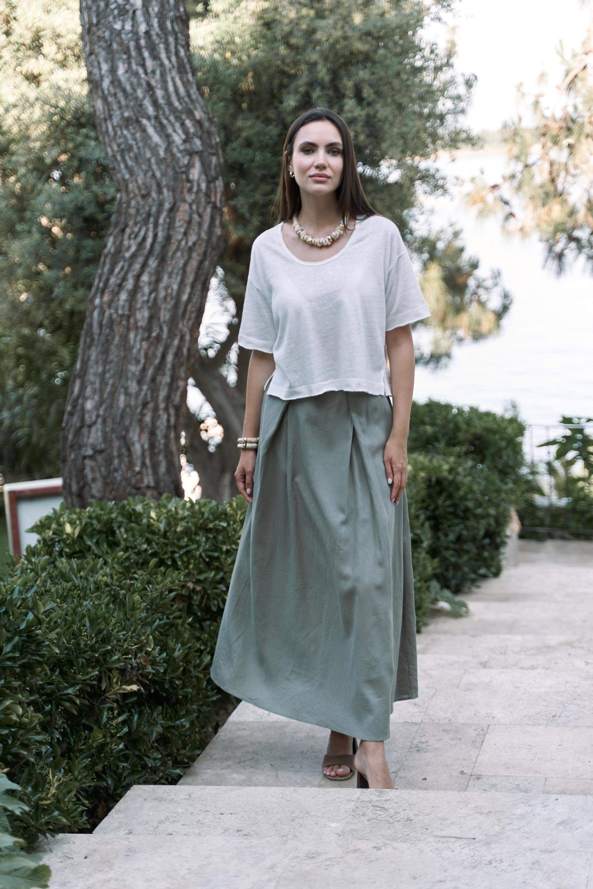 Ripley Yarım Kol Ekru T-Shirt