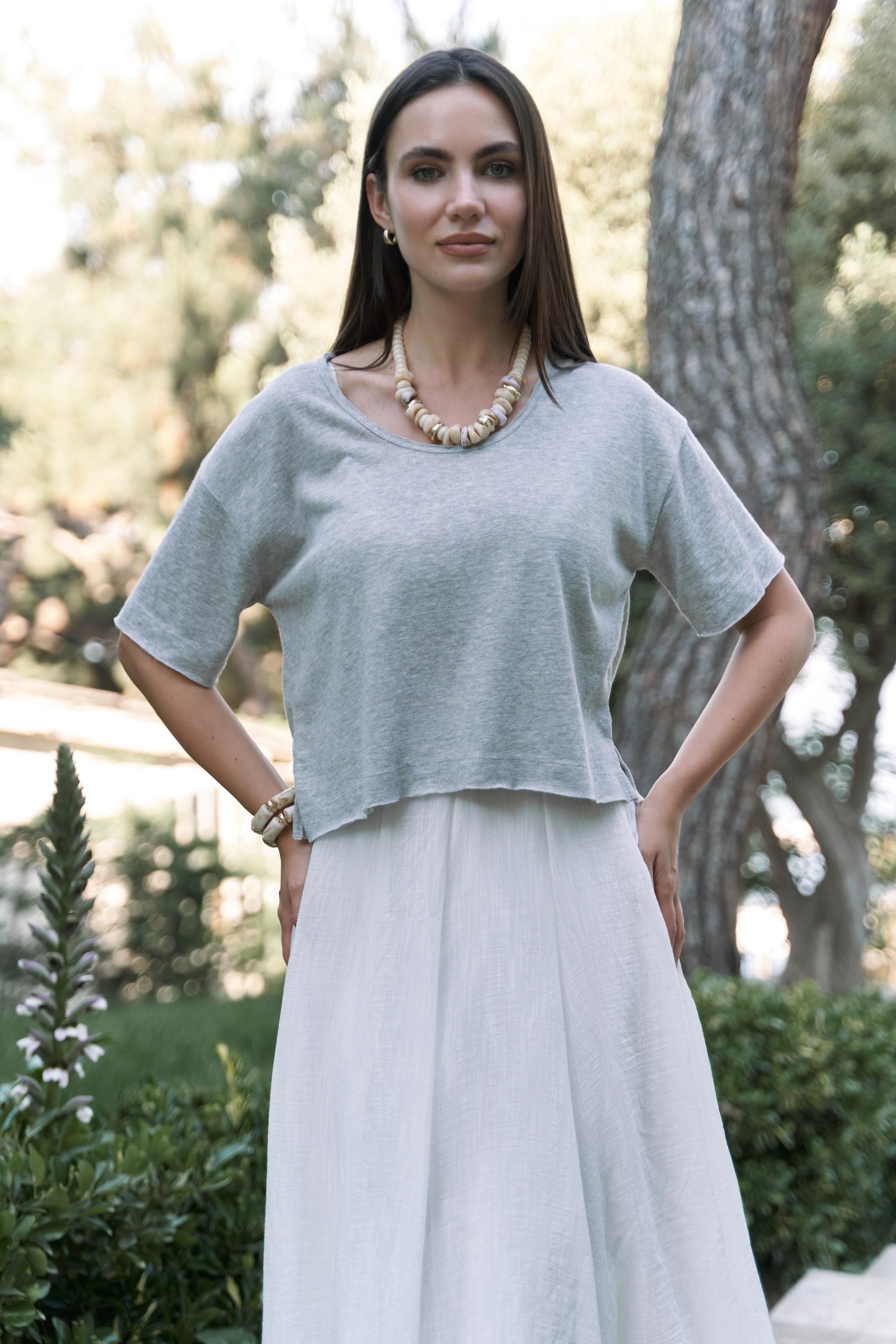 Ripley Yarım Kol Gri T-Shirt 