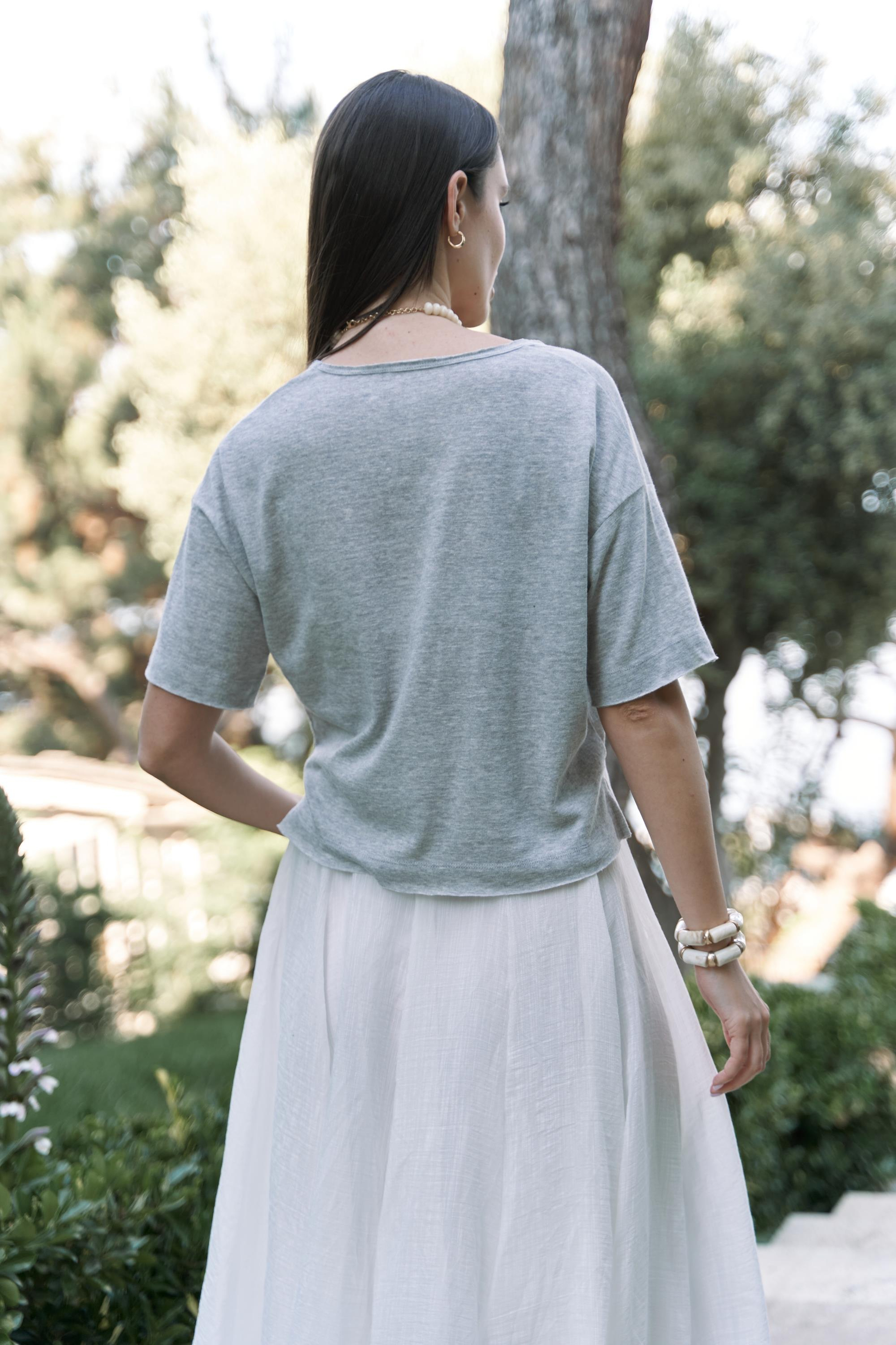 Ripley Yarım Kol Gri T-Shirt 