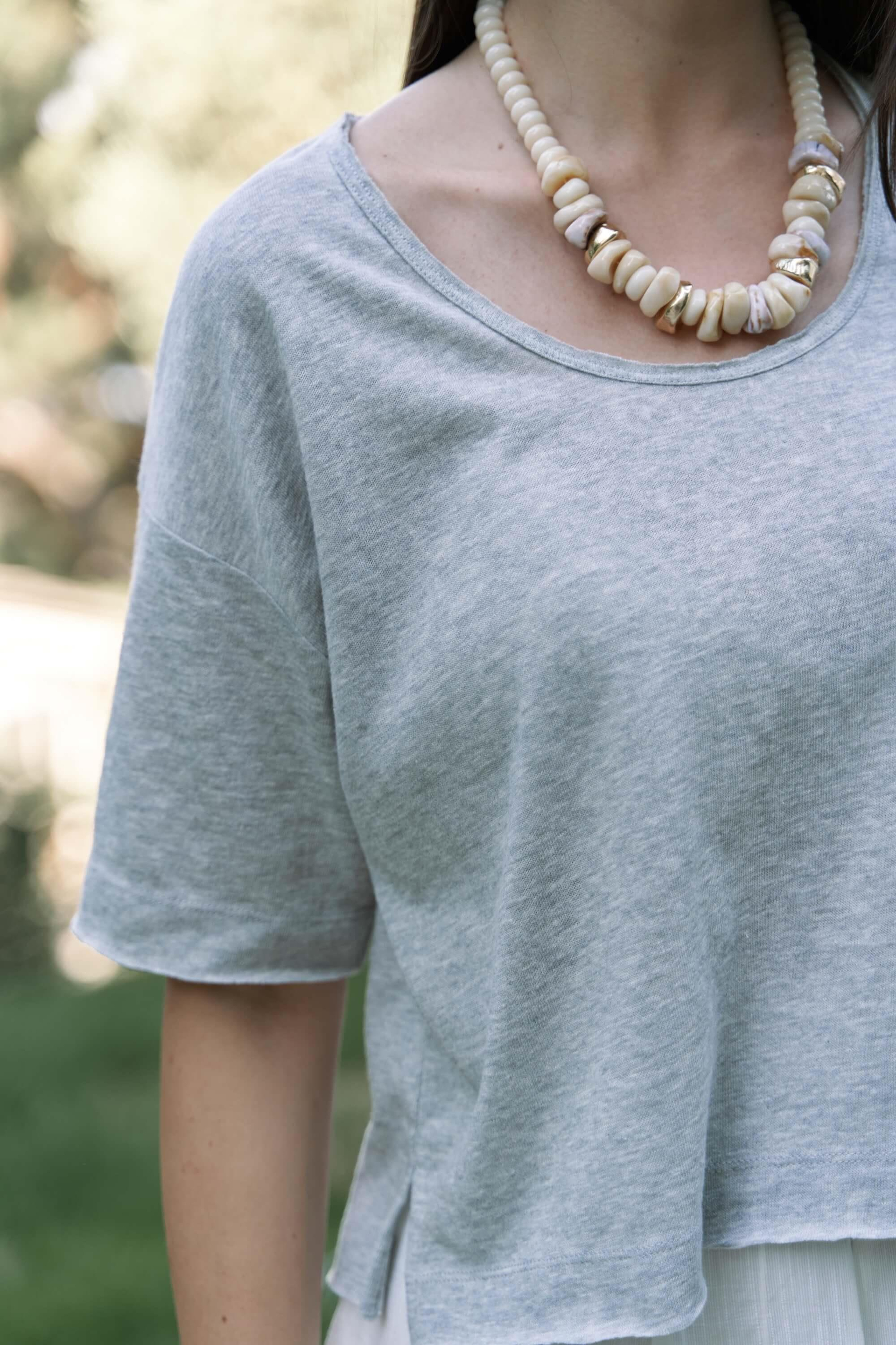 Ripley Yarım Kol Gri T-Shirt 