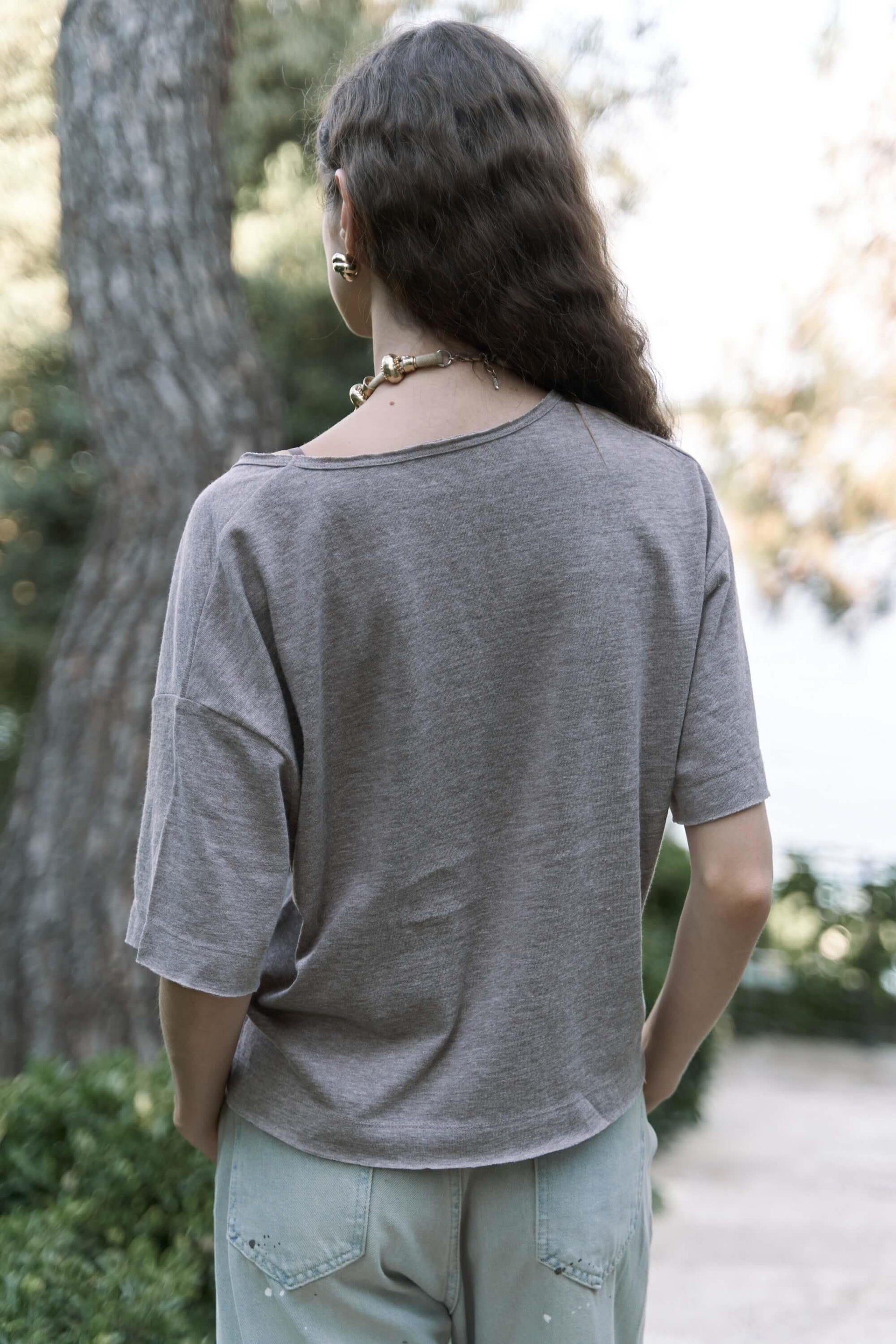 Ripley Yarım Kol Vizon T-Shirt