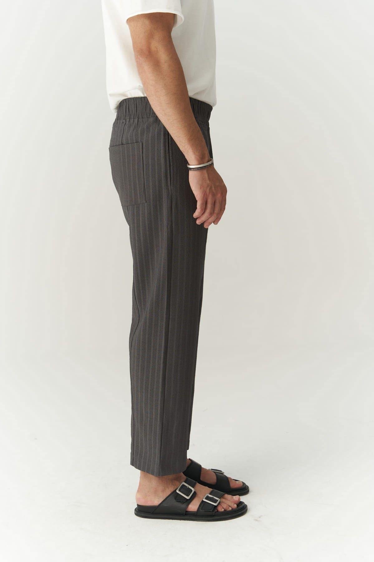 Robin Men's Rachel Knitted Fabric Anthracite Trousers