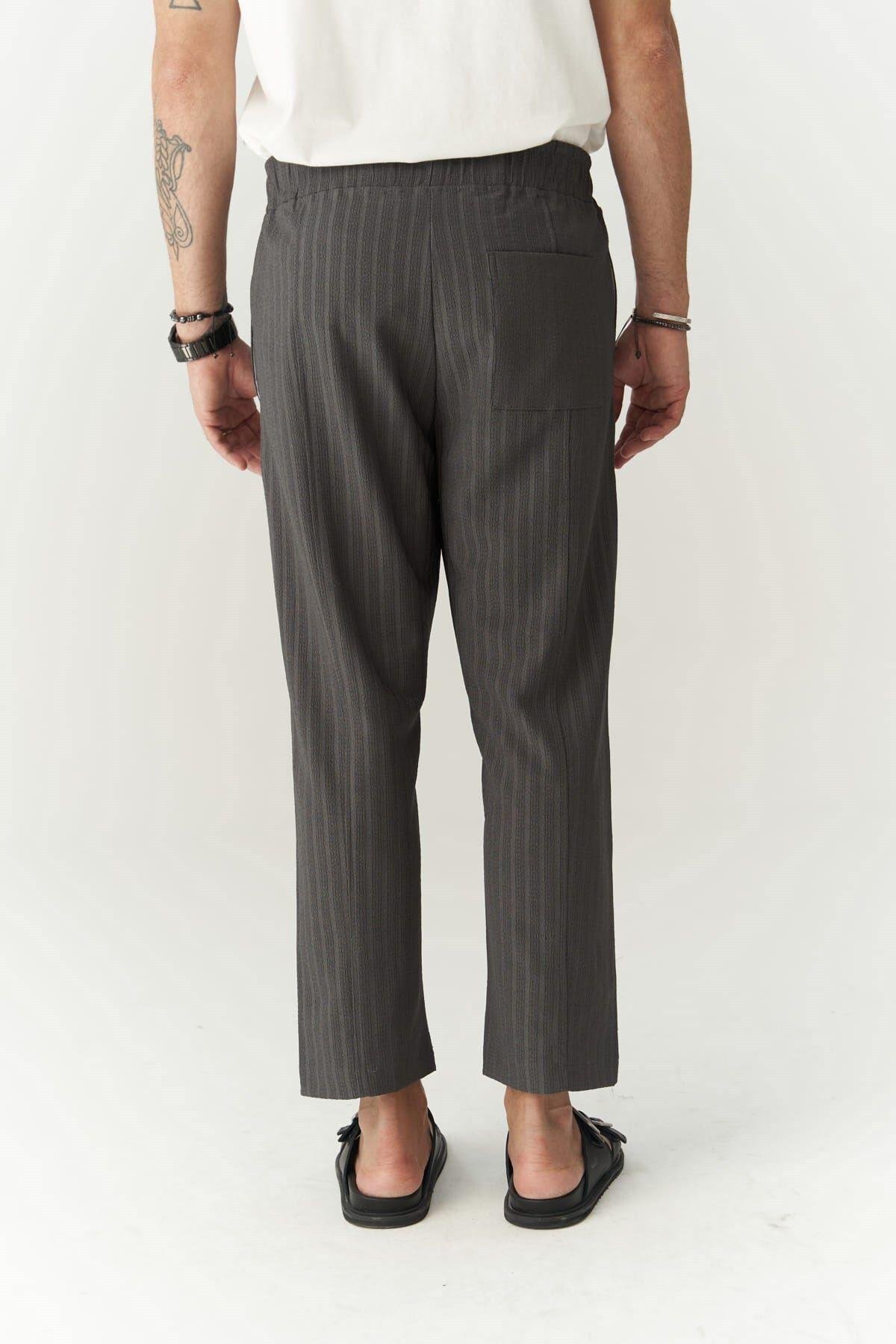 Robin Men's Rachel Knitted Fabric Anthracite Trousers