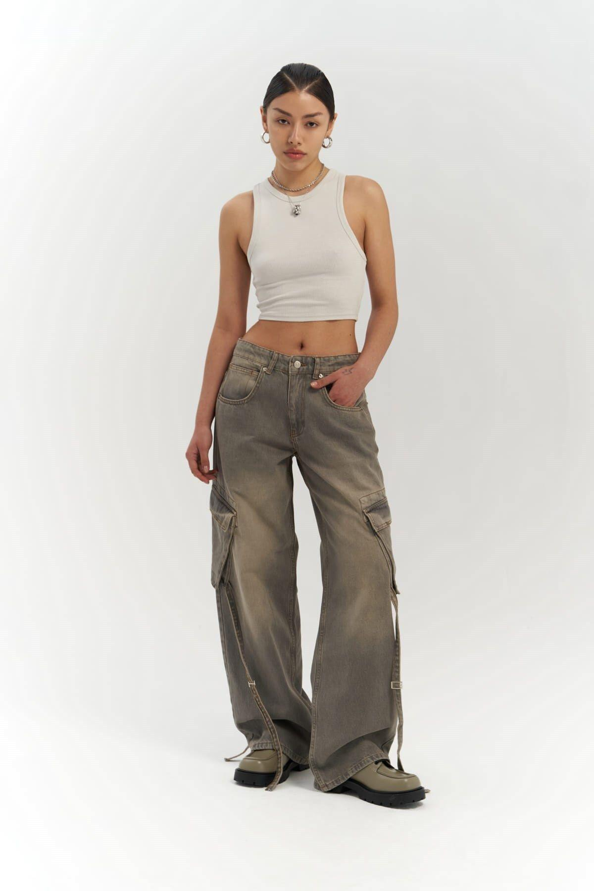 Roger Dark Gray Cargo Jeans