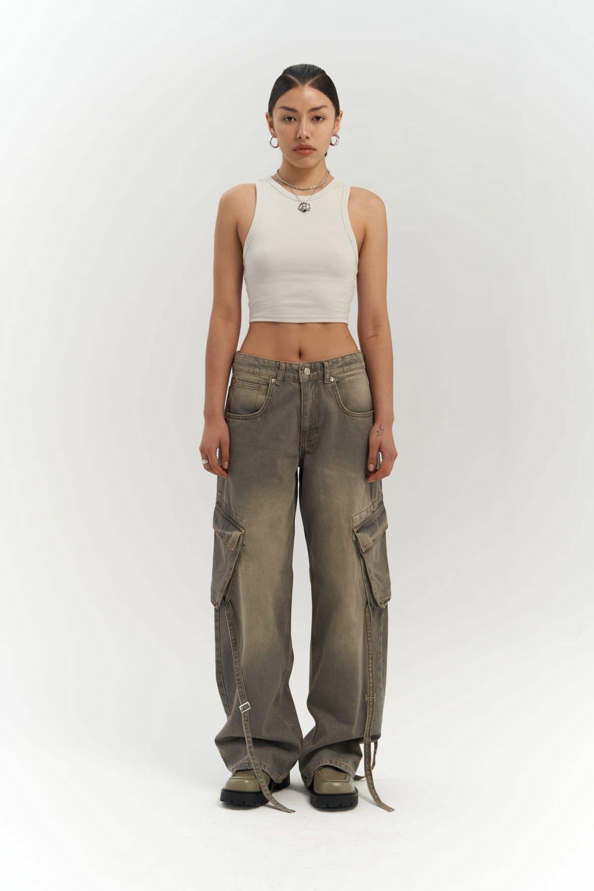 Roger Dark Gray Cargo Jeans