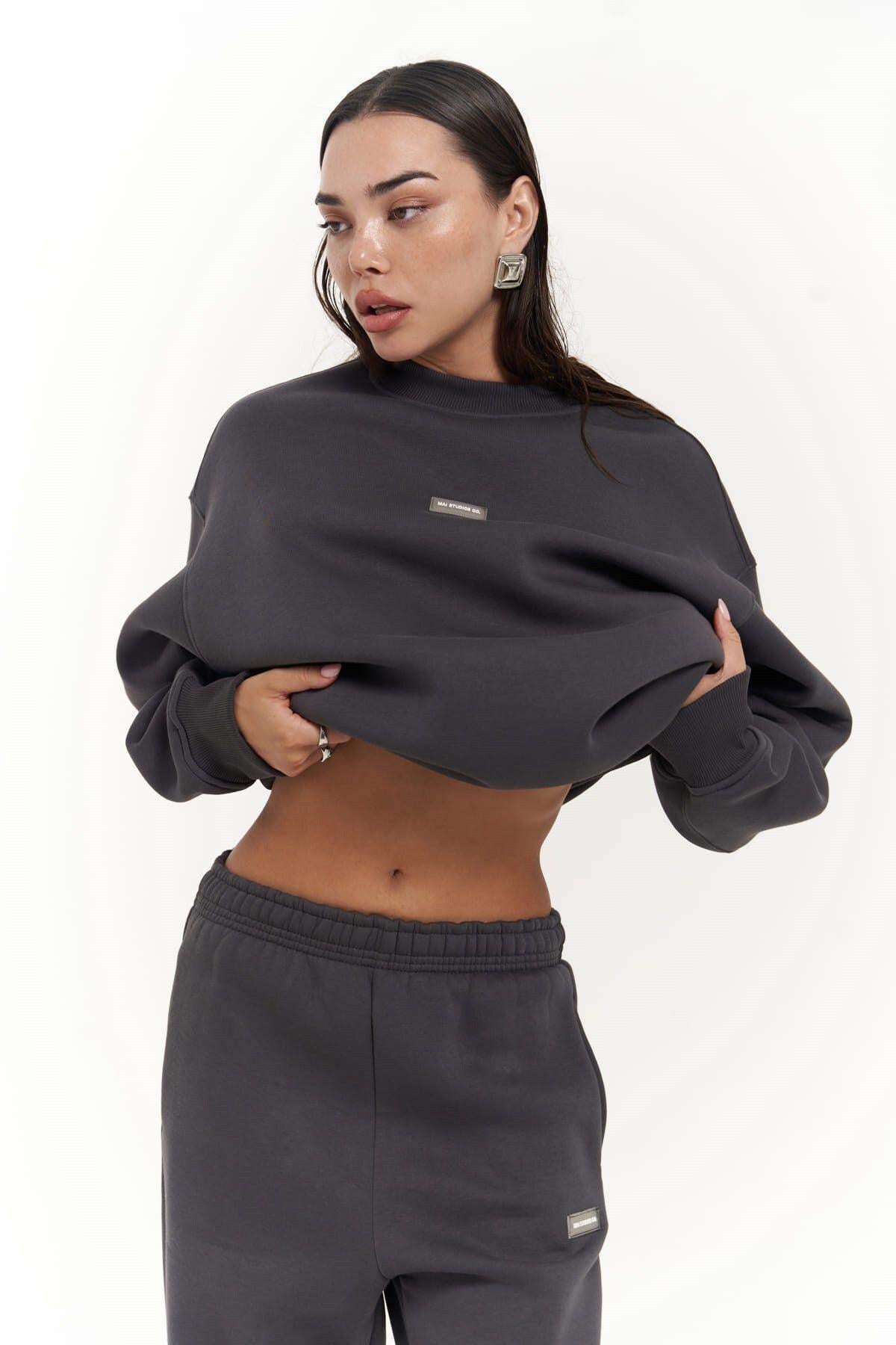 Romana Crew Neck Anthracite Tracksuit