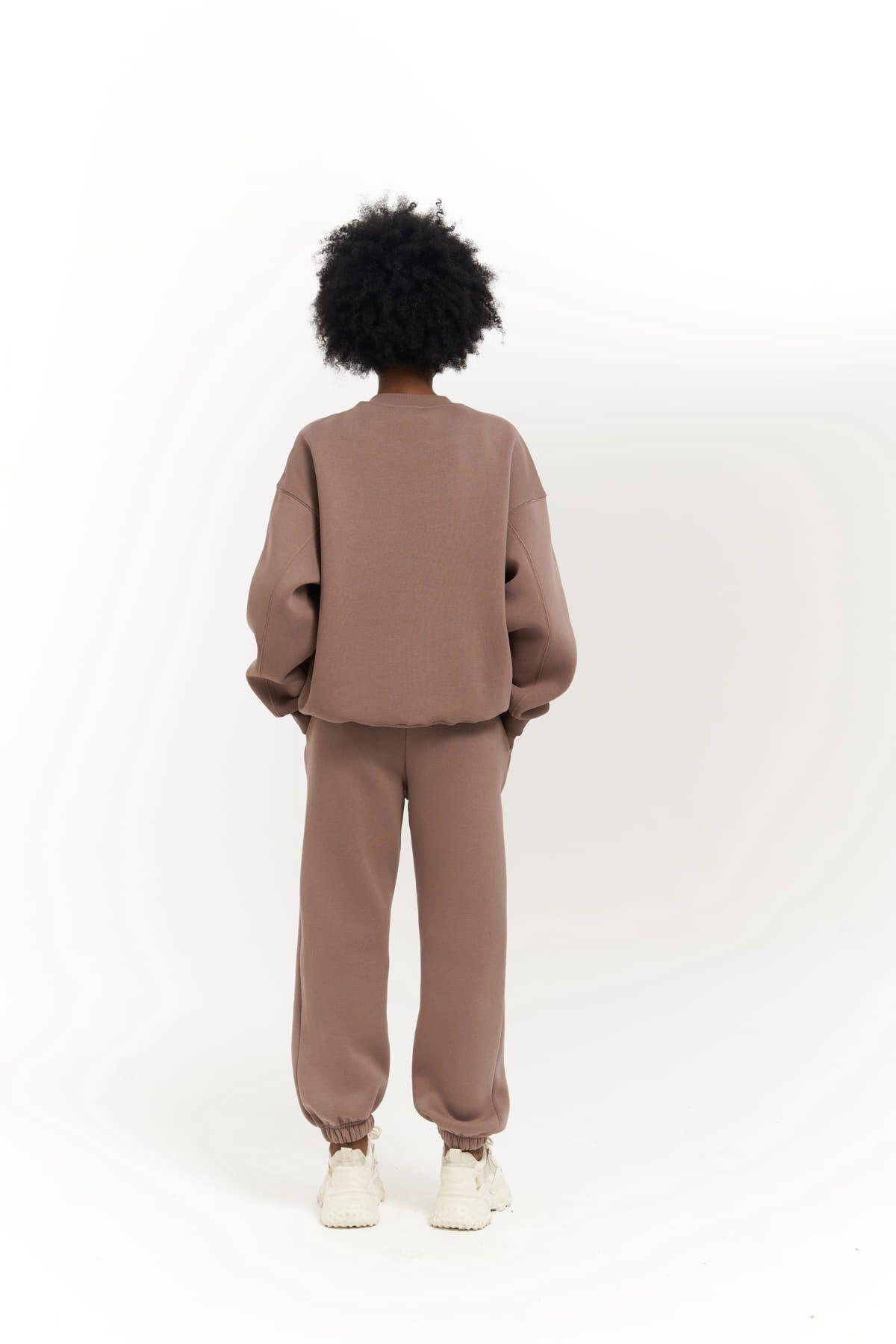 Romana Crew Neck Taupe Tracksuit