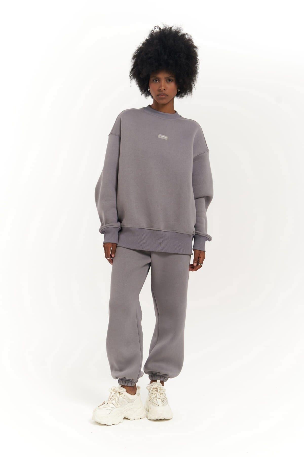 Romana Crew Neck Smoke Gray Tracksuit