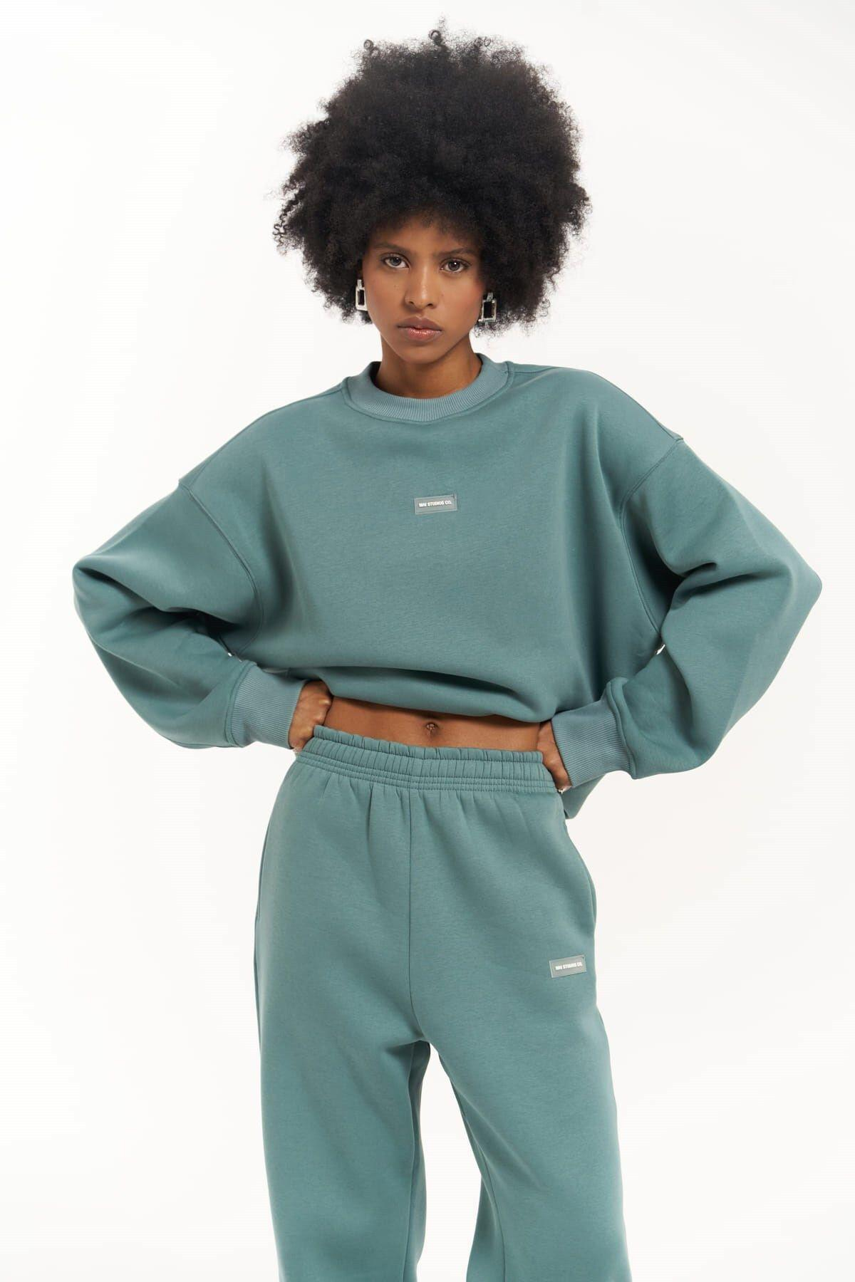 Romana Bisiklet Yaka Mint Yeşil Eşofman Takım