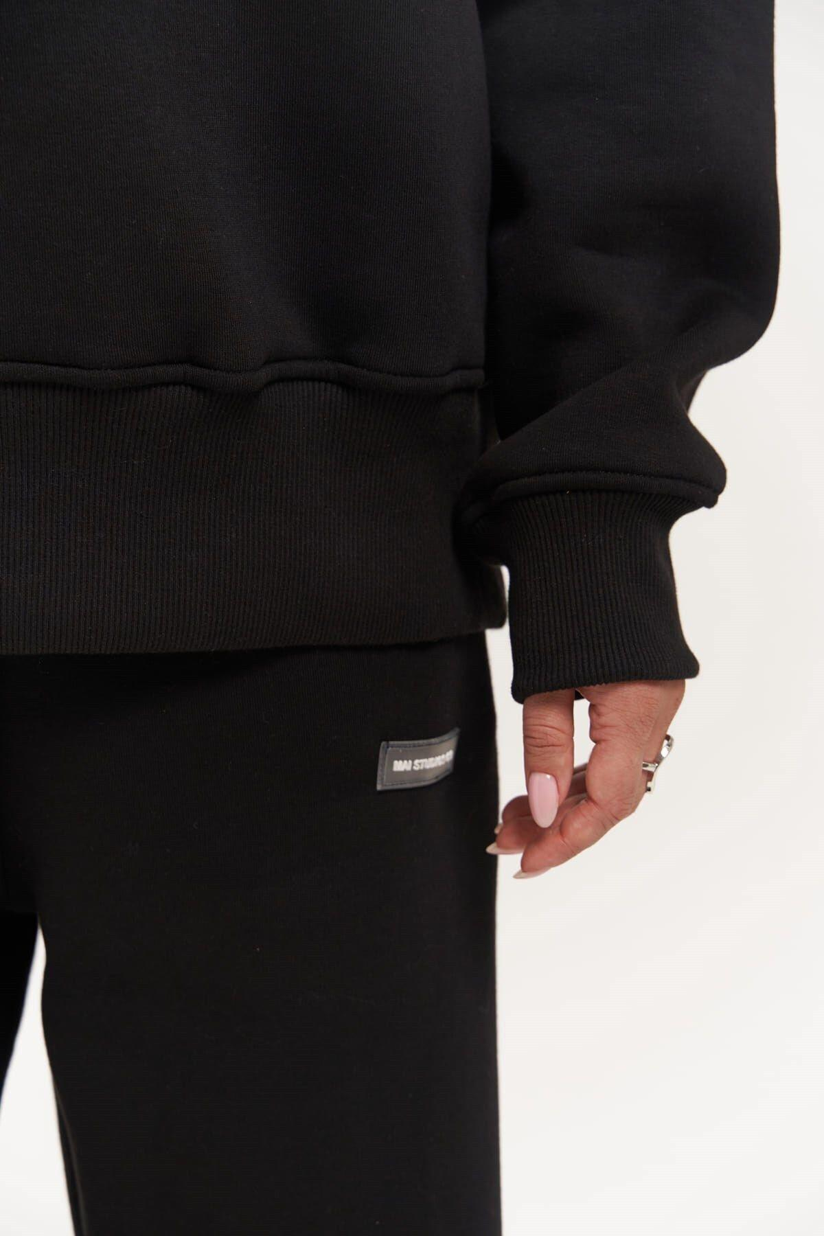 Romana Crew Neck Black Tracksuit 