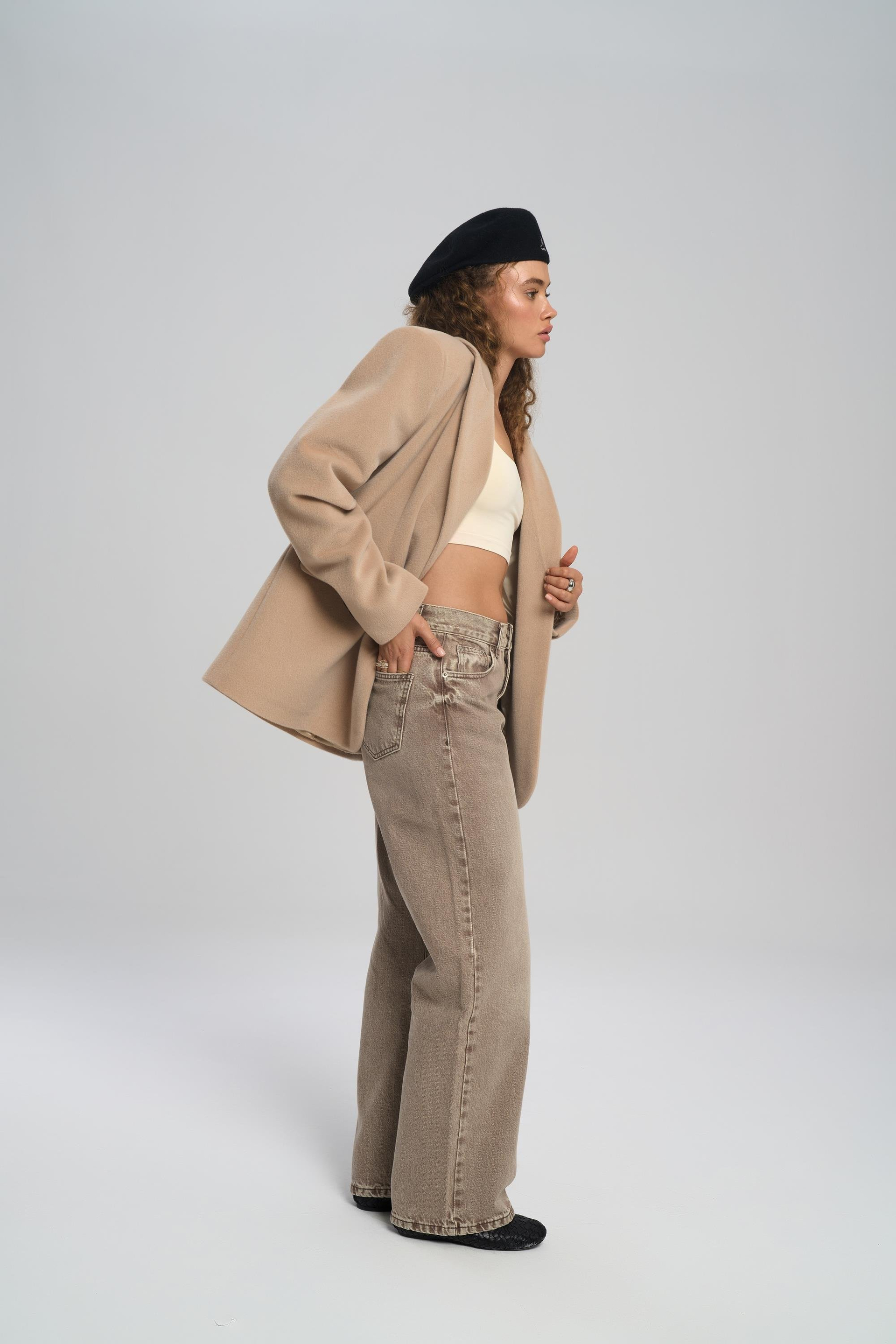 Runa Oversize Bej Blazer