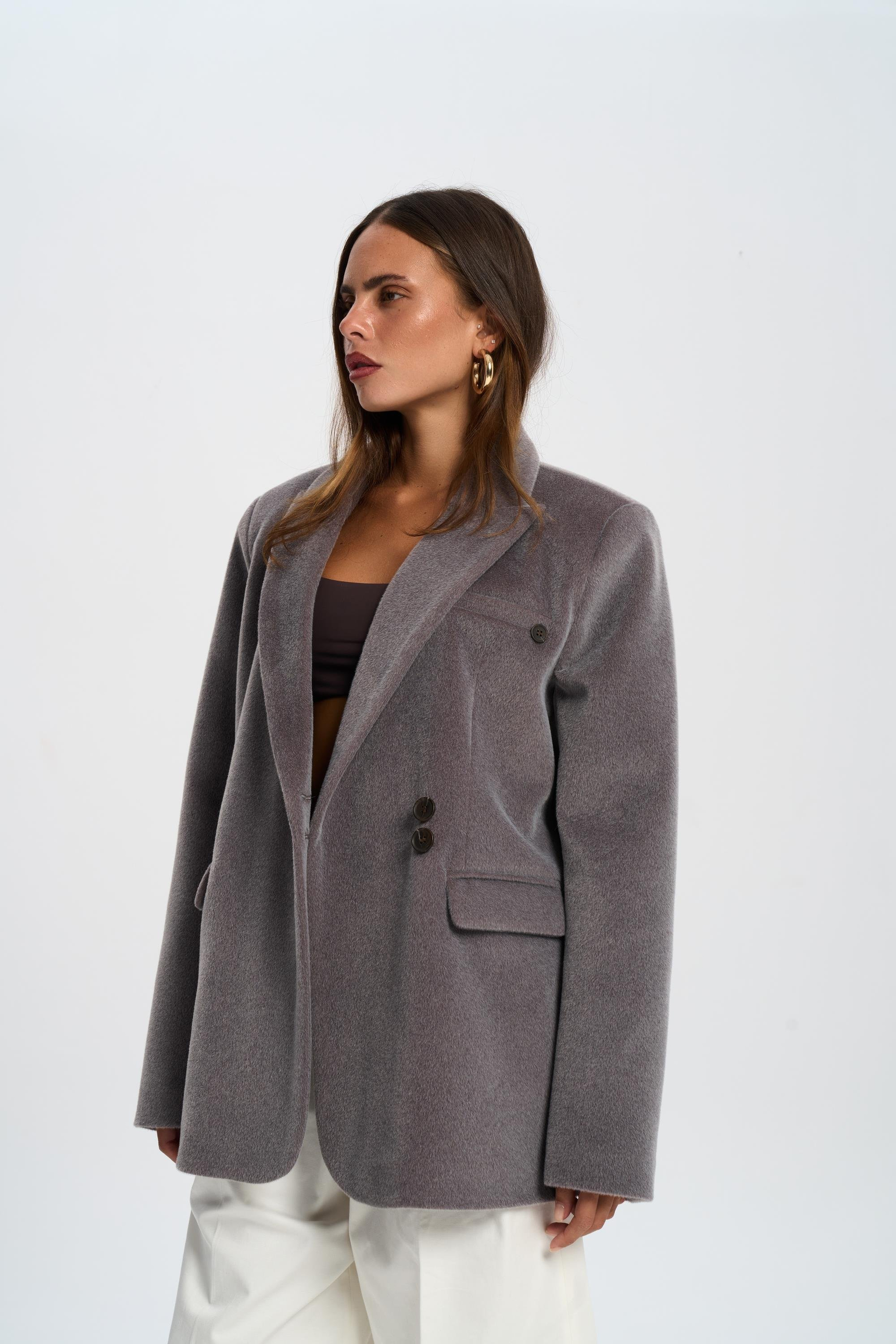 Runa Oversize Gri Blazer