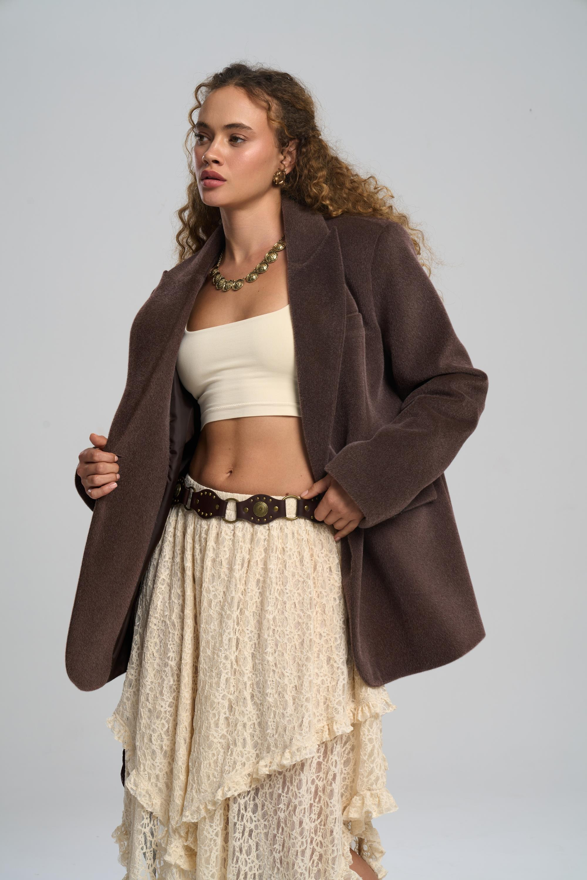 Runa Oversize Kahve Blazer