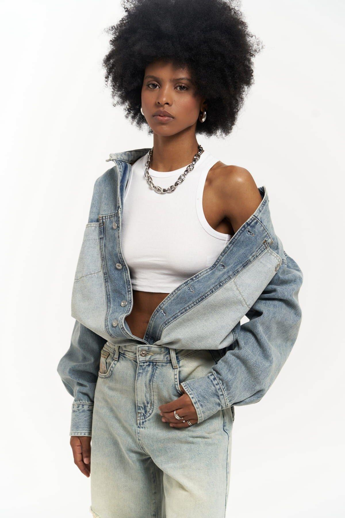Saadrian Blue Unisex Denim Jacket 