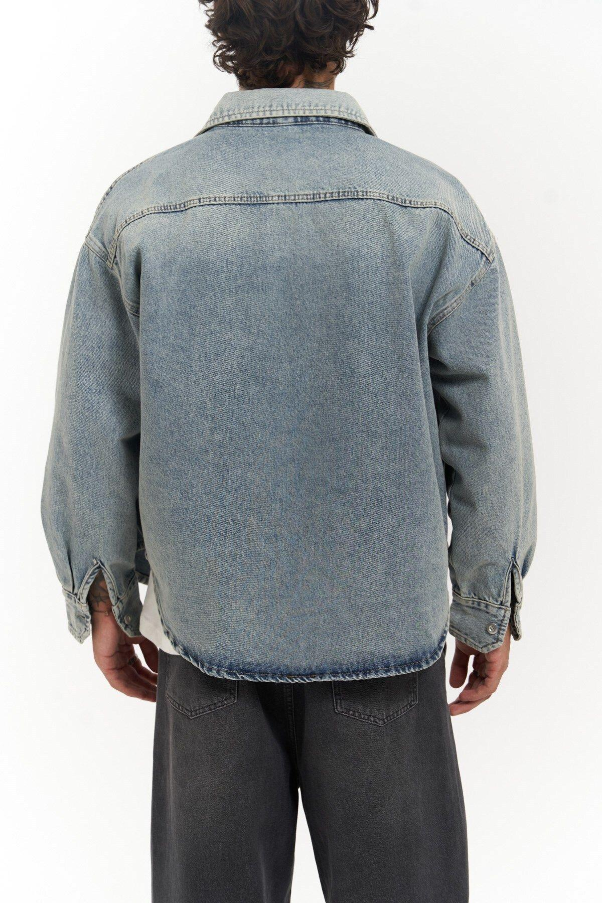 Saadrian Mavi Unisex Kot Ceket