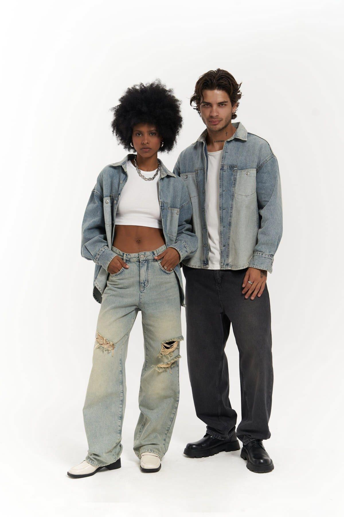 Saadrian Blue Unisex Denim Jacket 