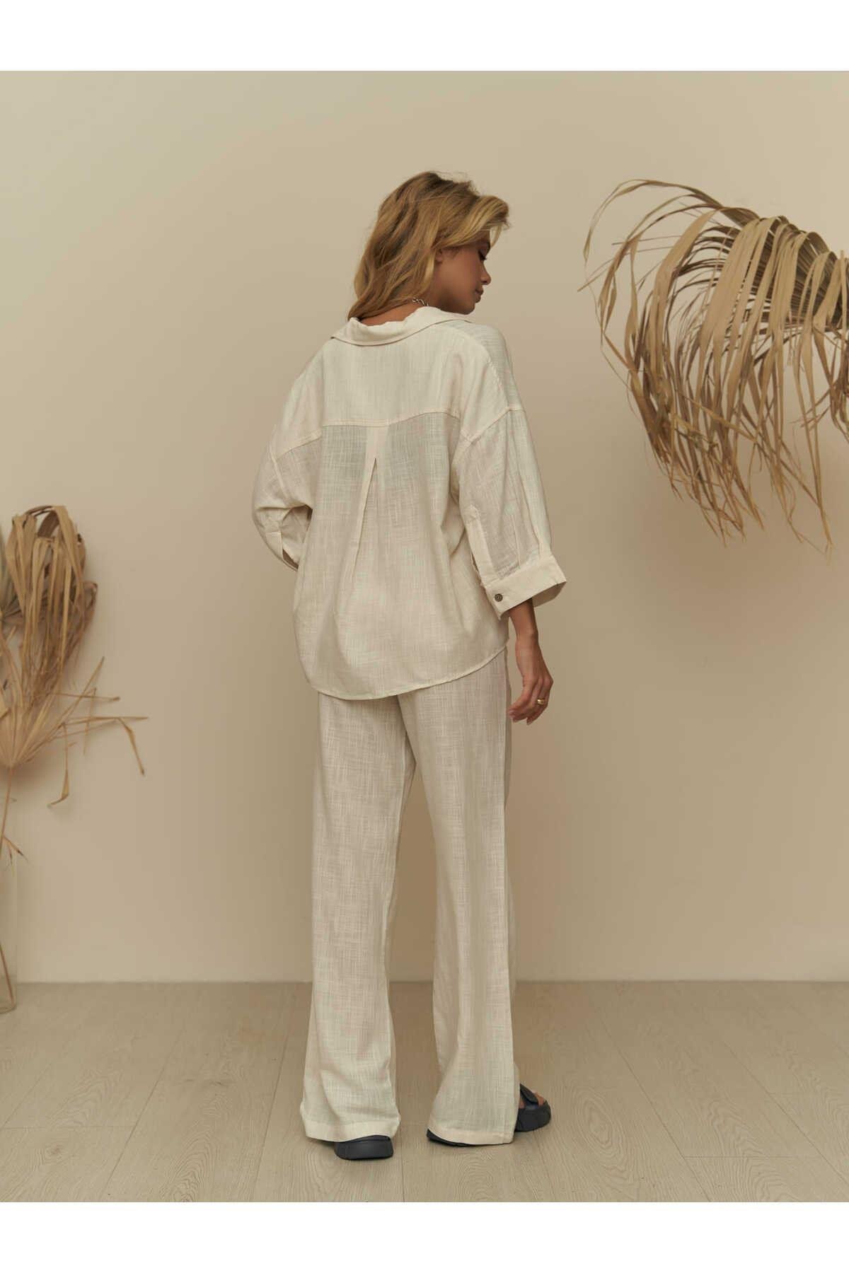 Salerno Coconut Düğme Bej Takım