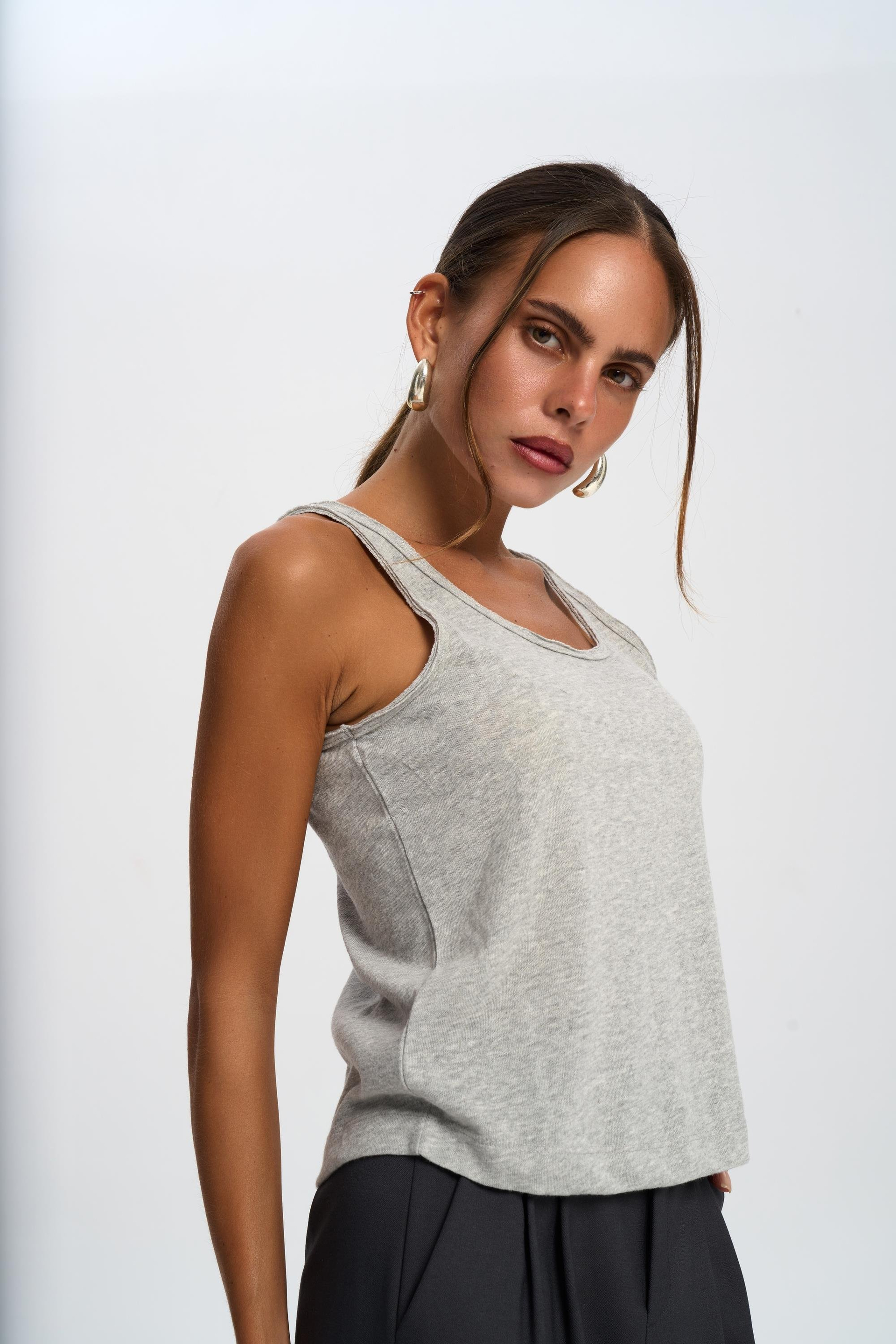 Salnor Basic Gray Crop