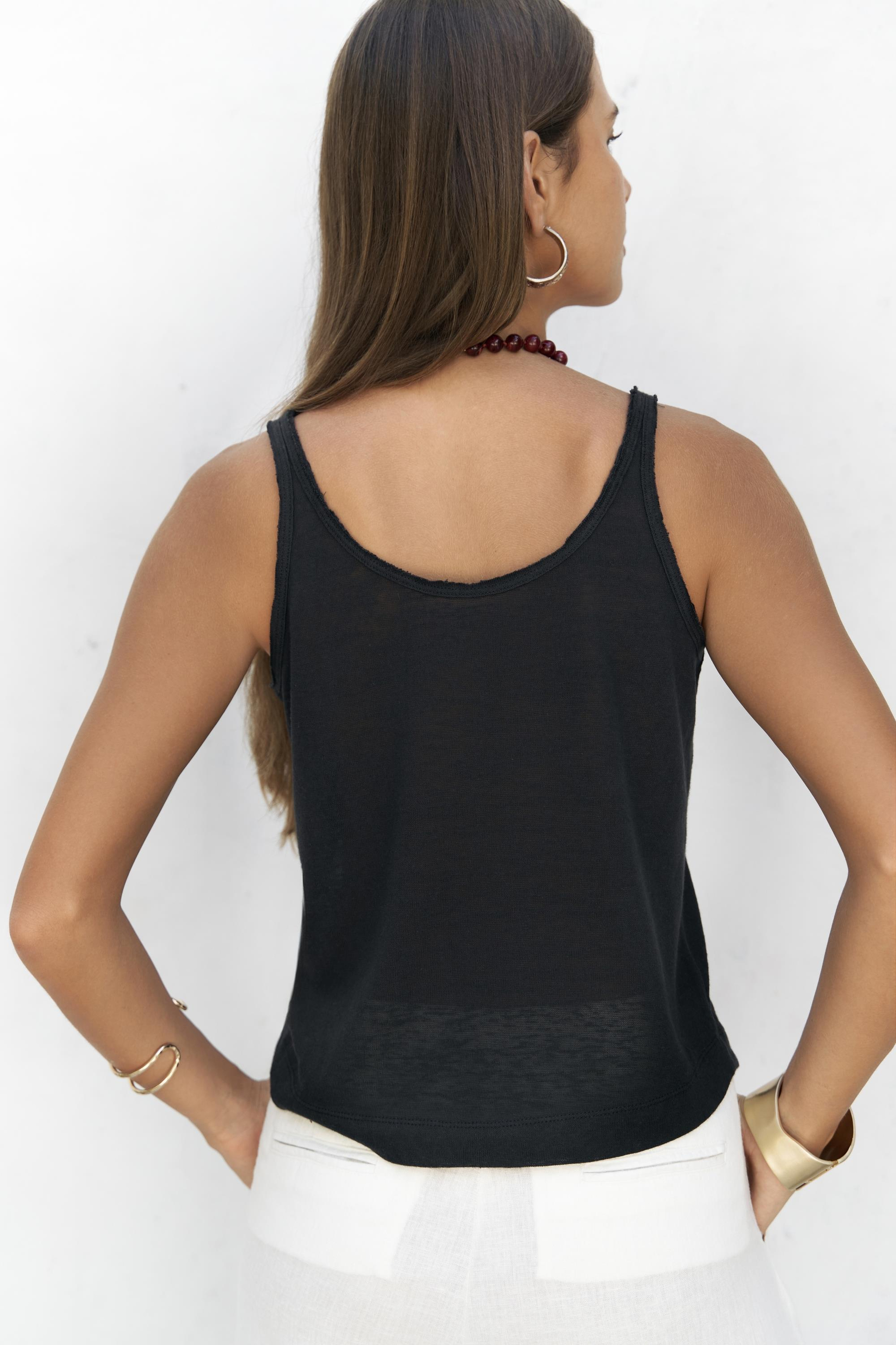 Salnor Basic Siyah Crop