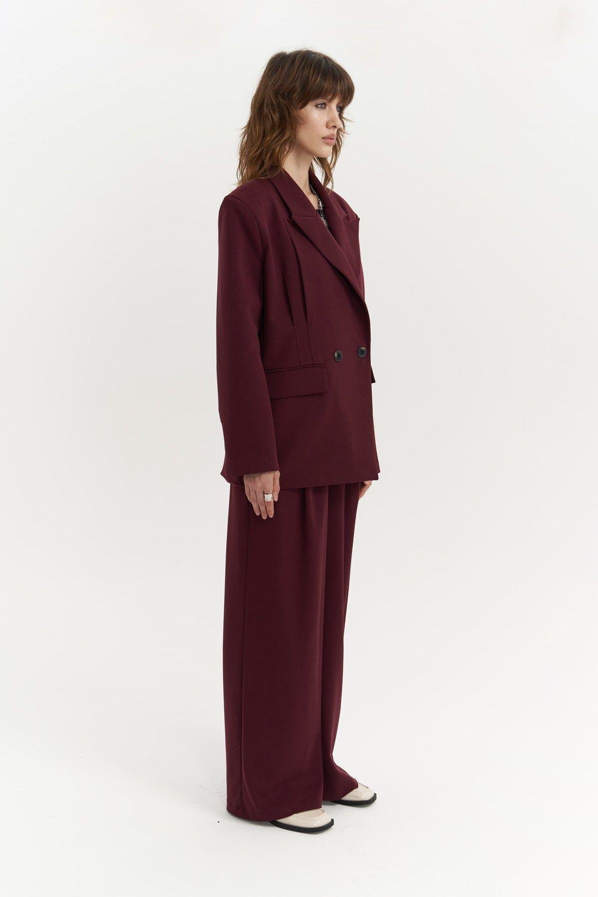 Salvatore Burgundy Blazer