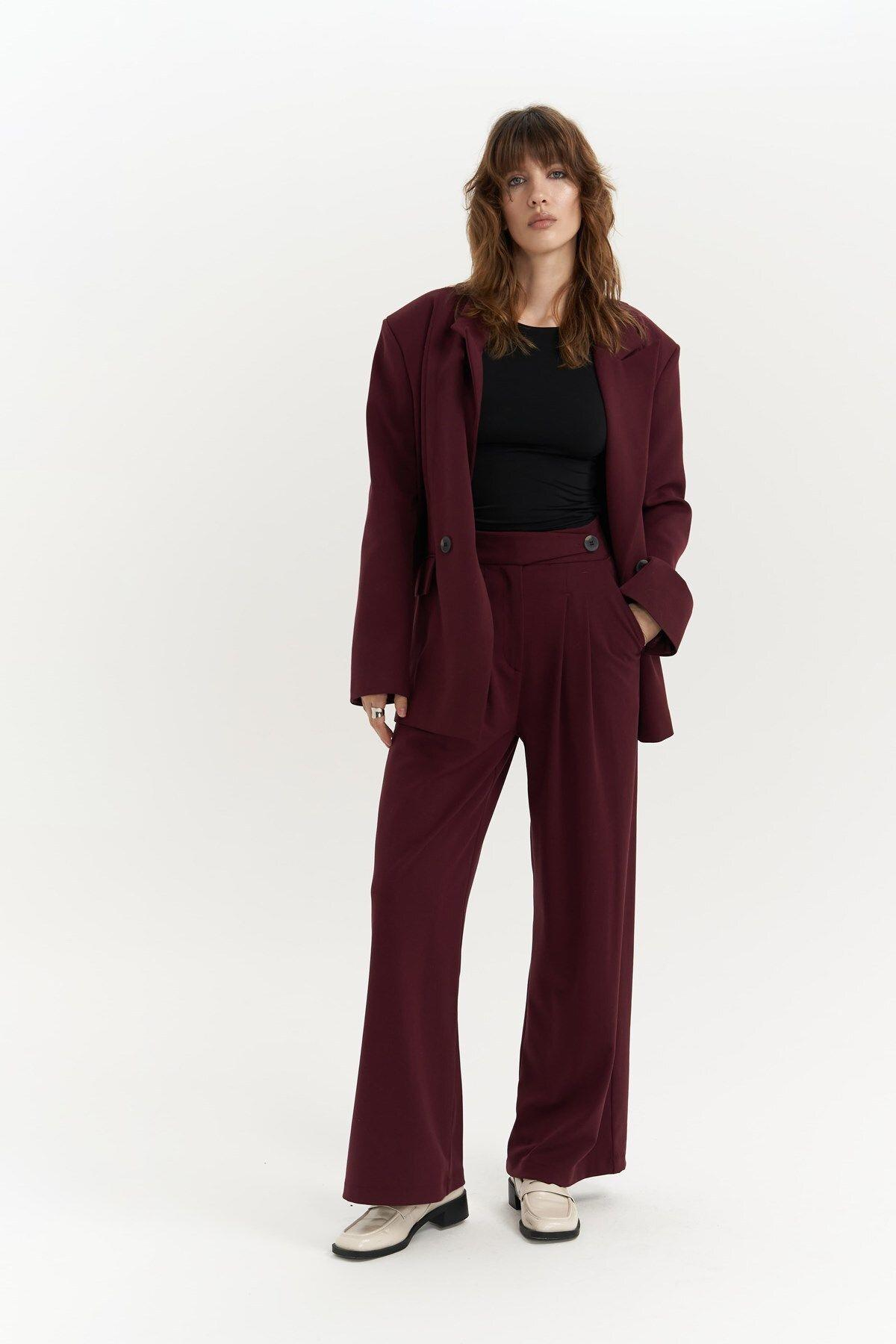 Salvatore Burgundy Blazer
