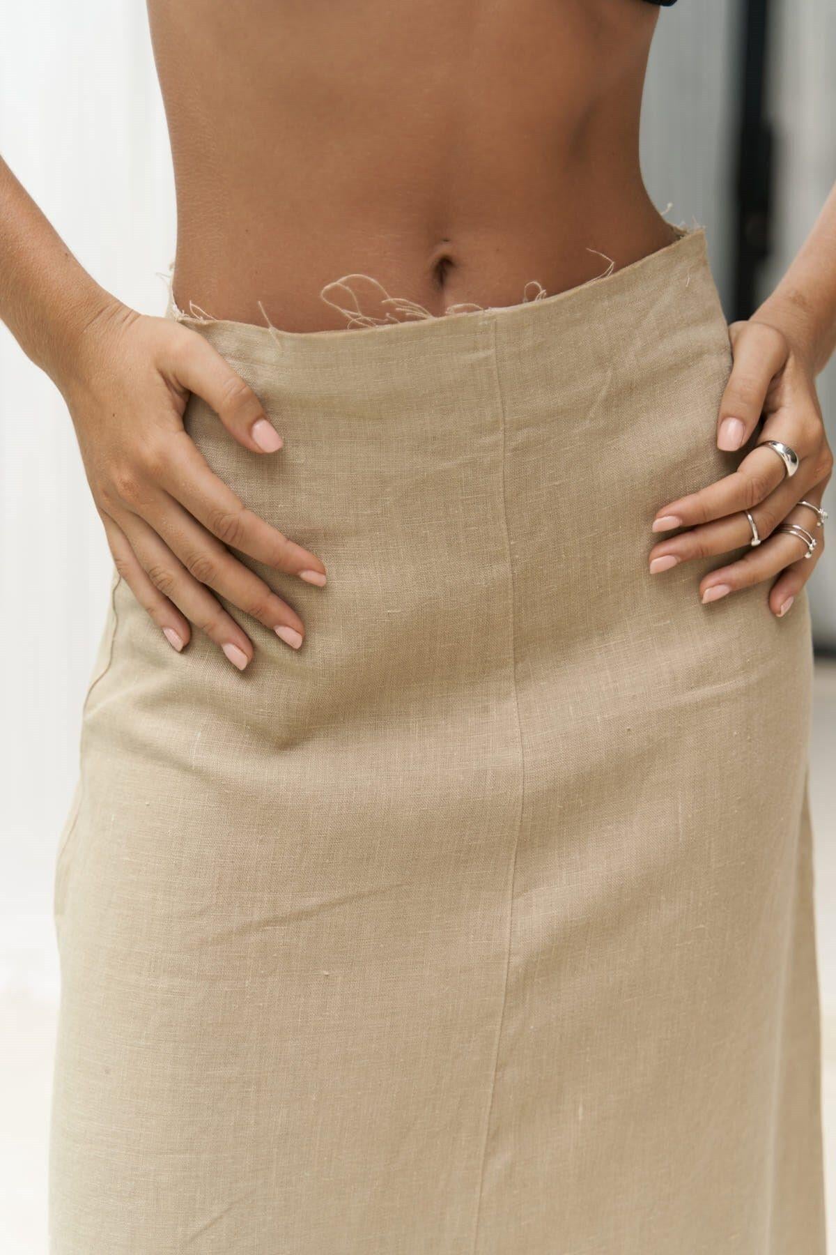 Samir Khaki Skirt 