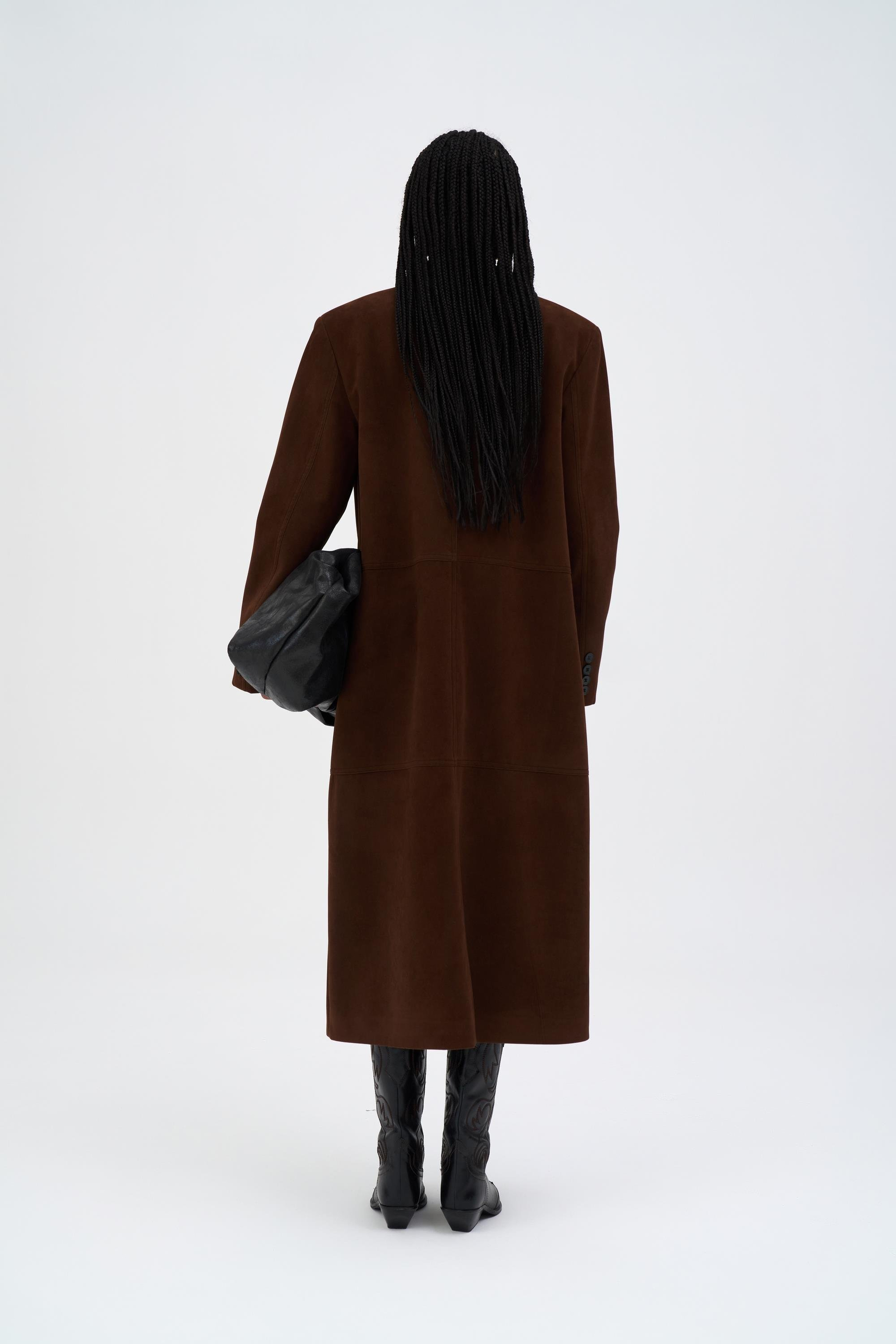 Selva Masculine Uzun Kahve Trençkot