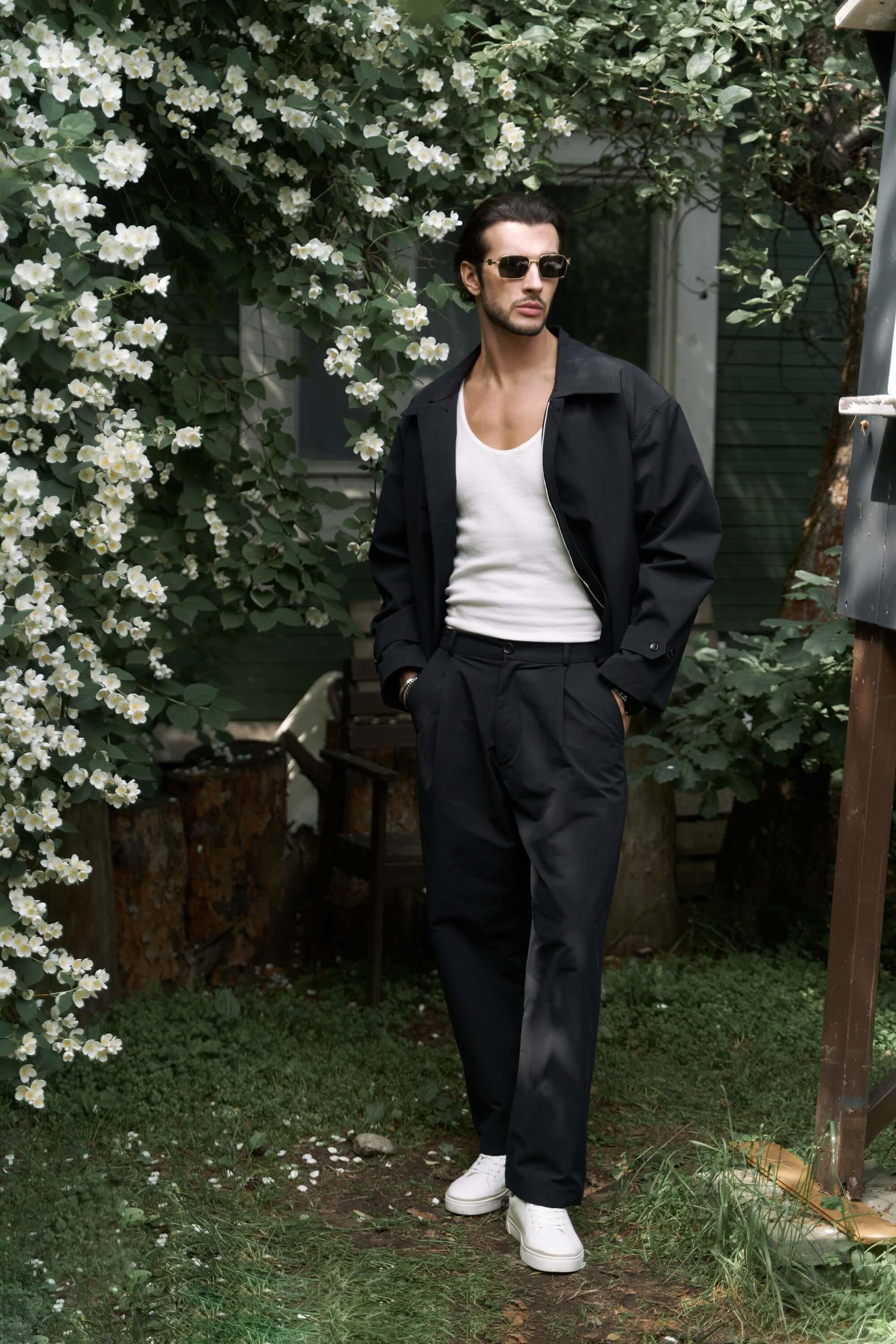 Sergio Düğmeli Siyah Erkek Pantolon