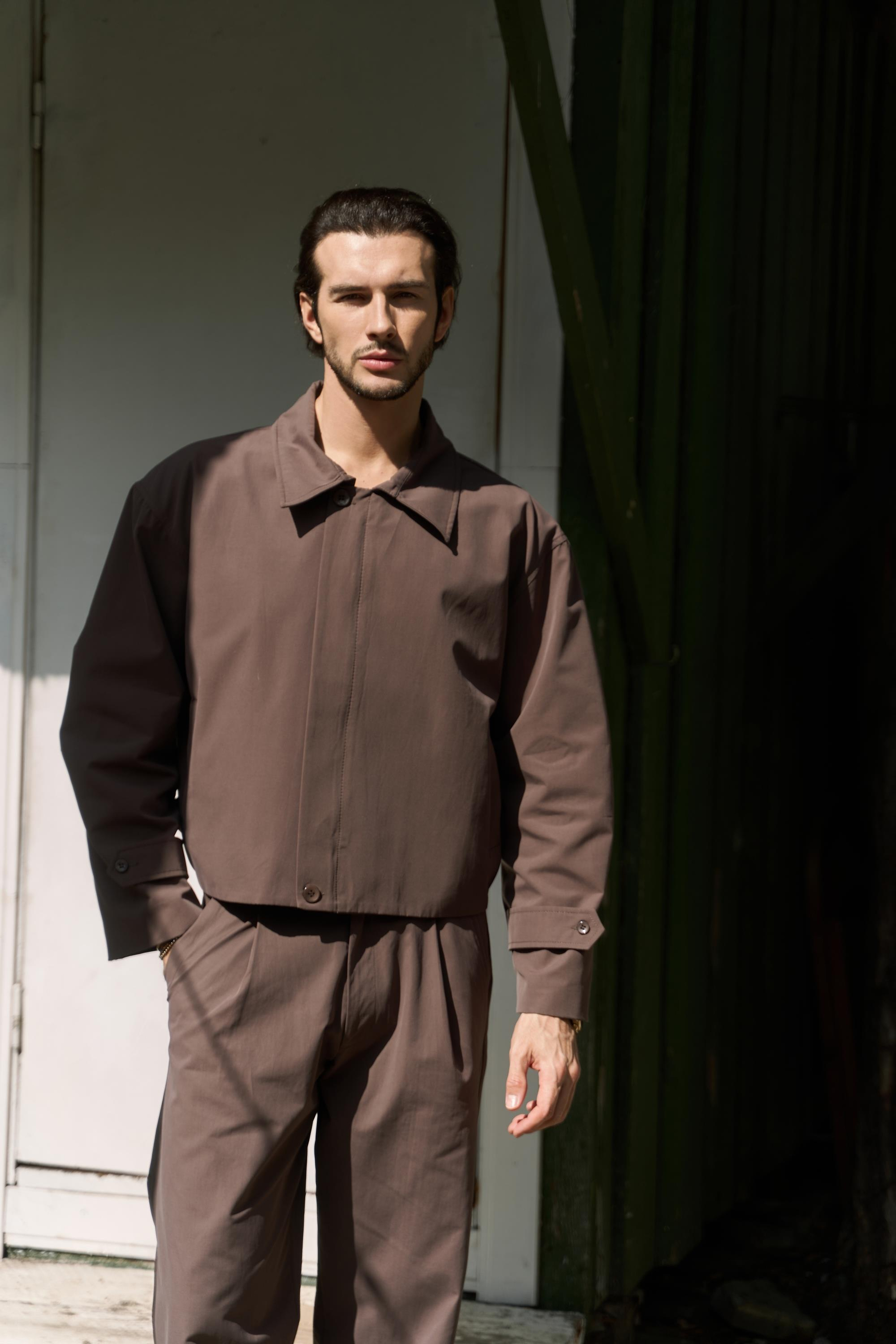 Sergio Kemer Detay Kahve Erkek Ceket