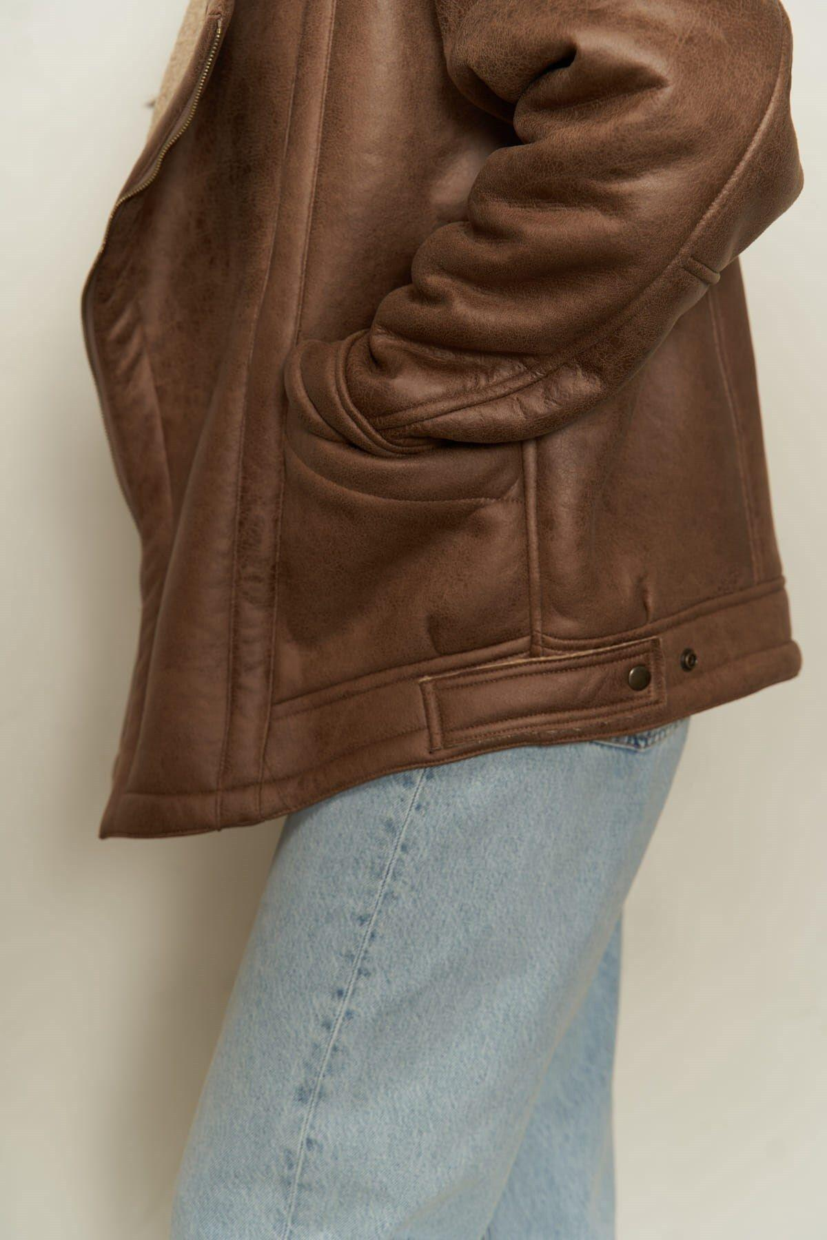 Shelby Light Brown Fur Coat