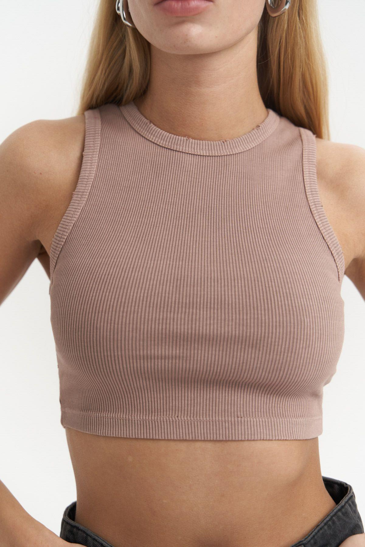 Shoulder Lilac Crop