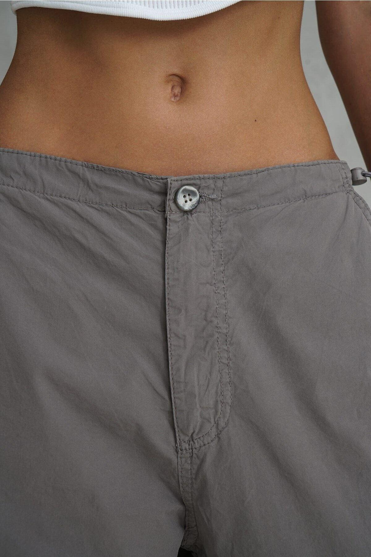 Mai Collection Simone Dark Gray Cargo Trousers