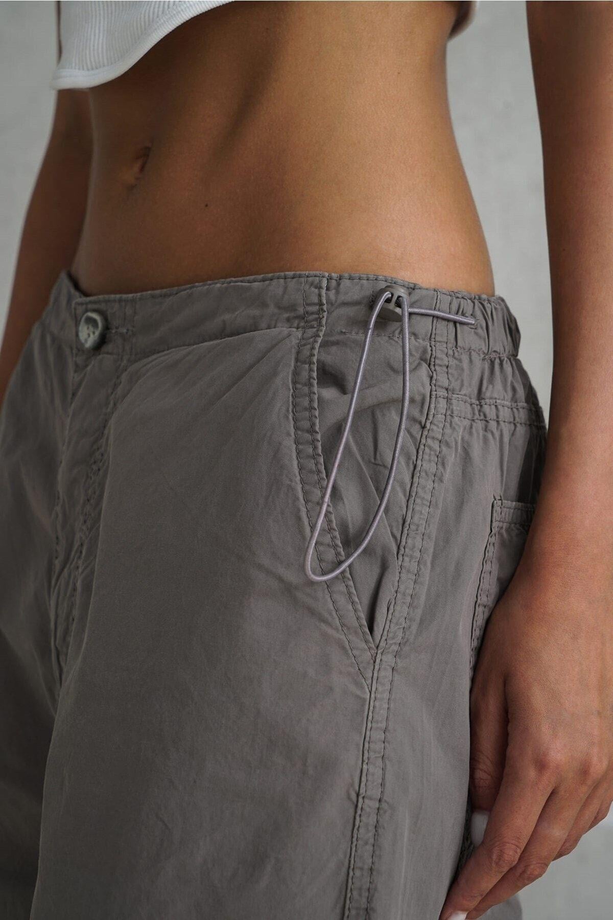 Mai Collection Simone Dark Gray Cargo Trousers