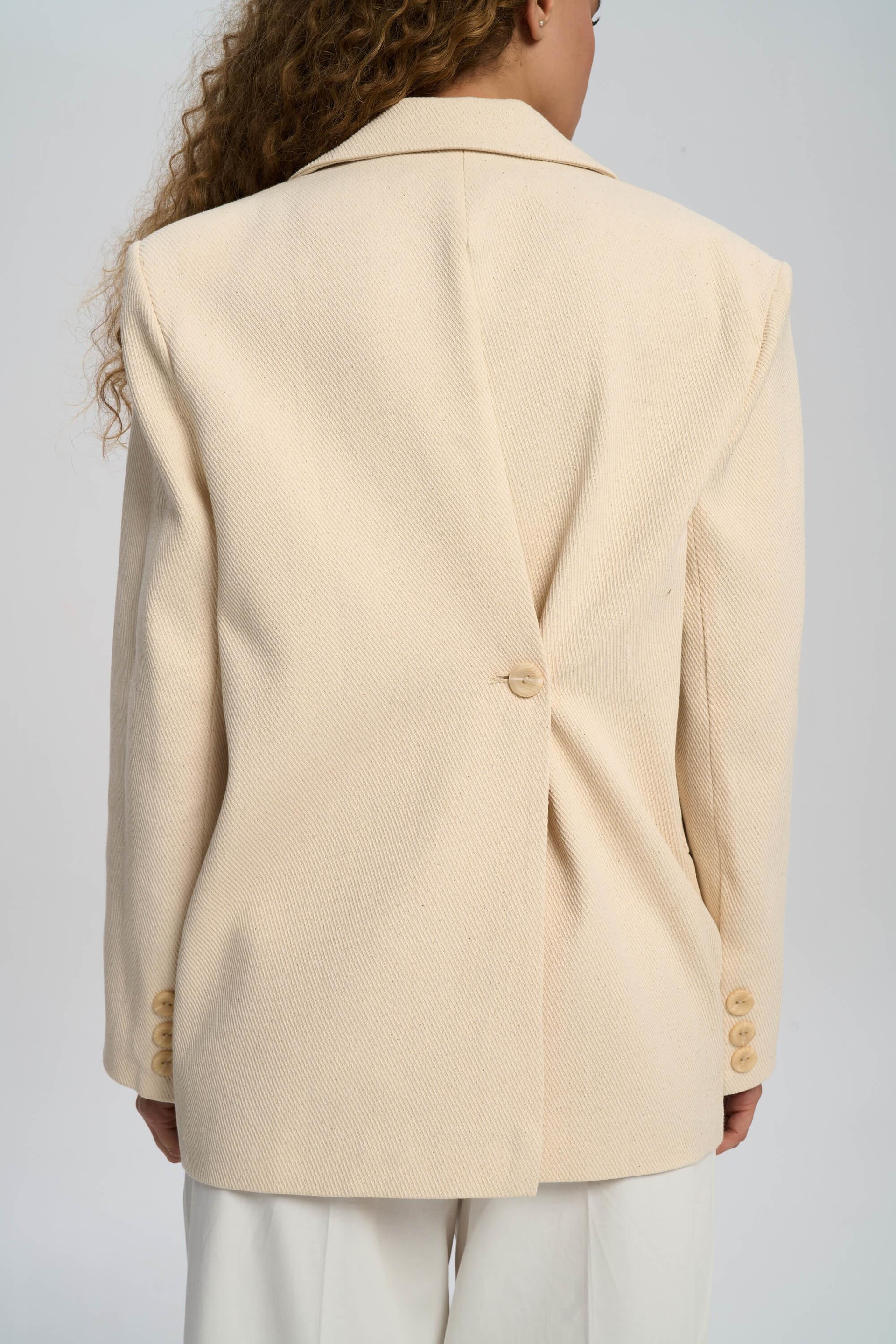 Solara Back Buttoned Naturel Blazer