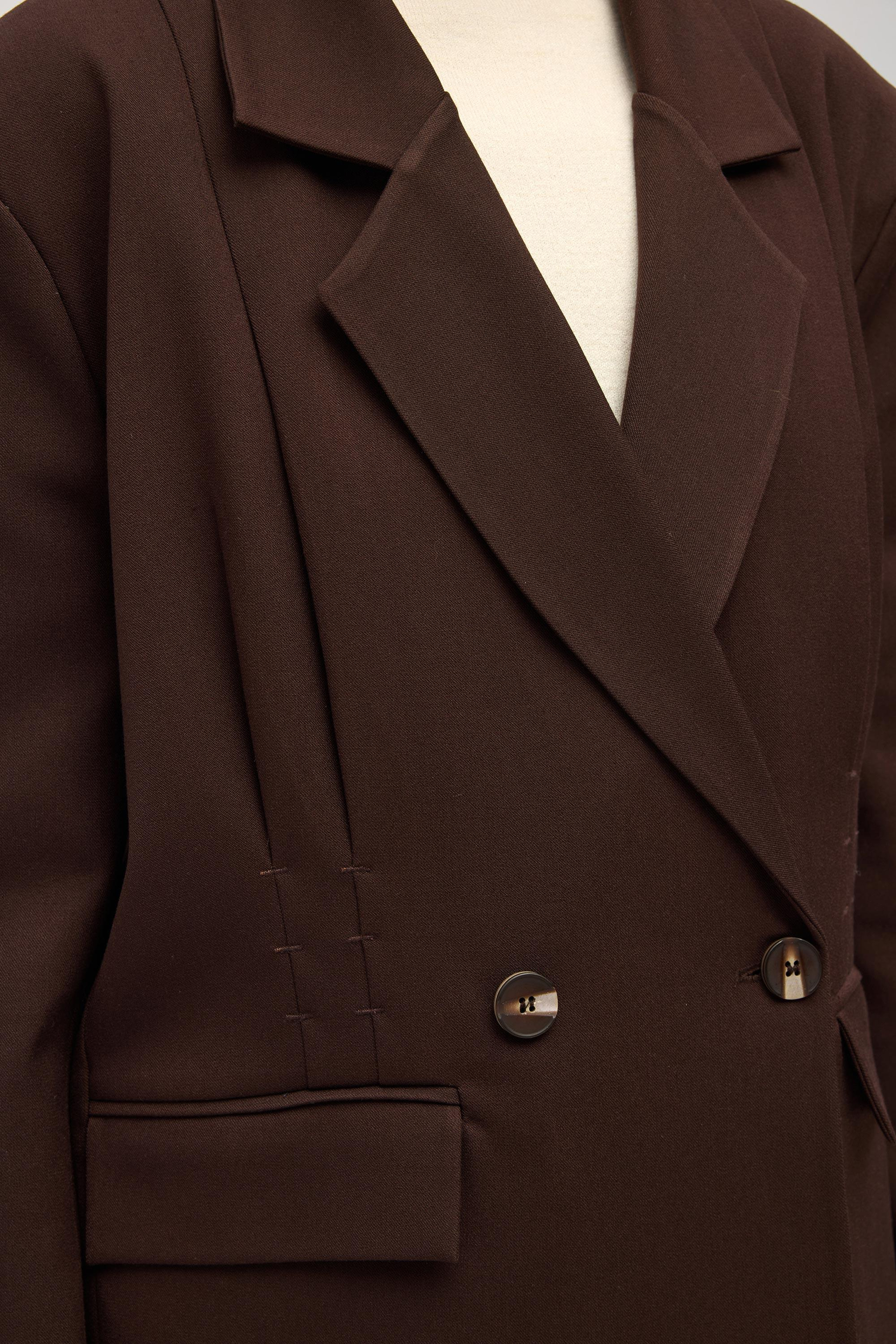 Solvei Pile Detay Kahve Blazer