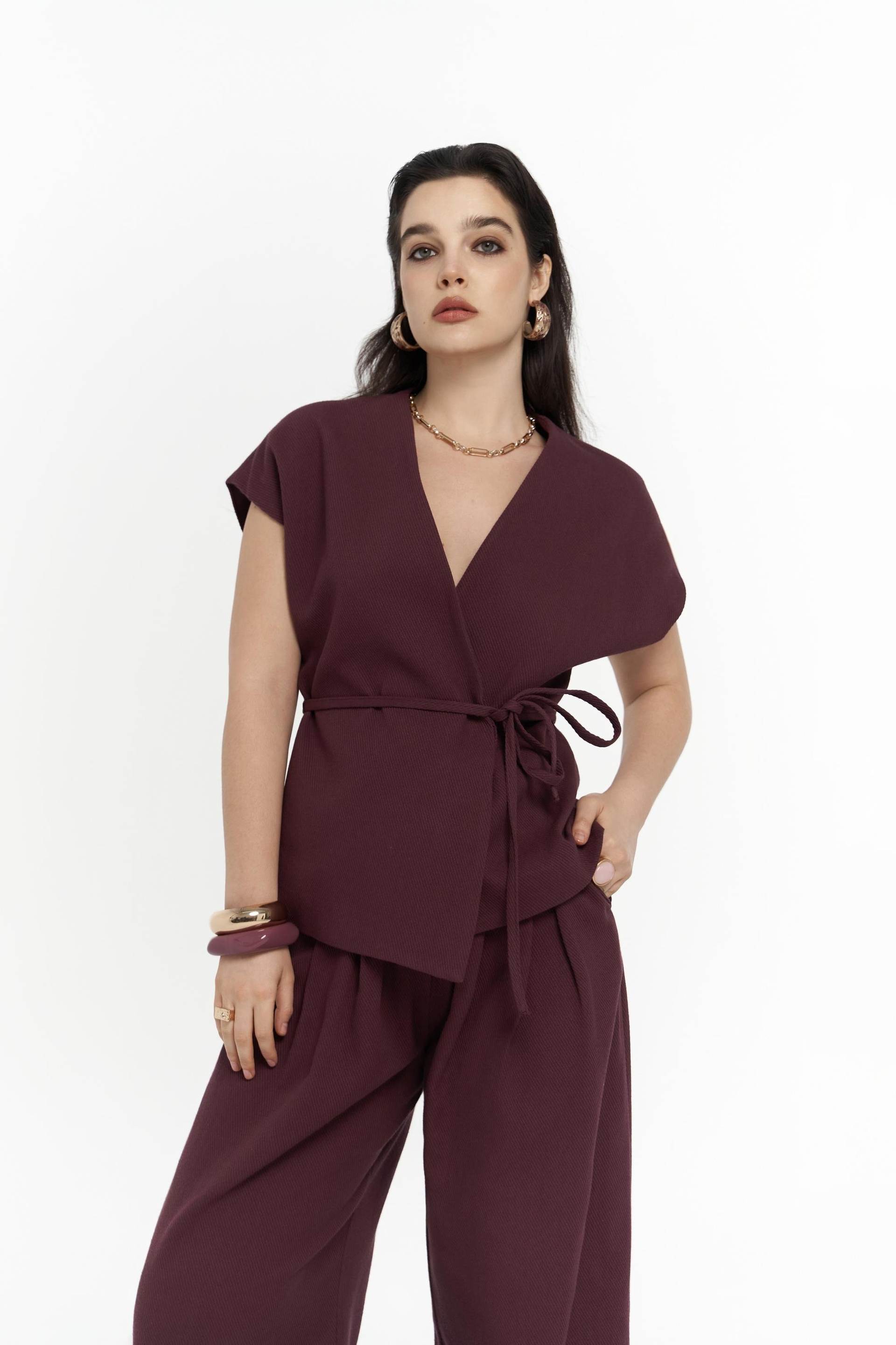 Sorrenio Bordo Yelek Pantolon Takım