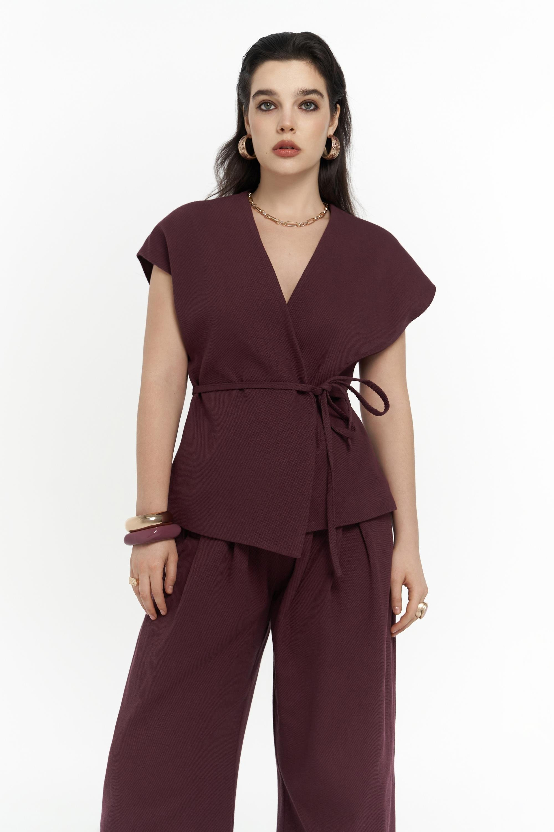 Sorrenio Bordo Yelek Pantolon Takım