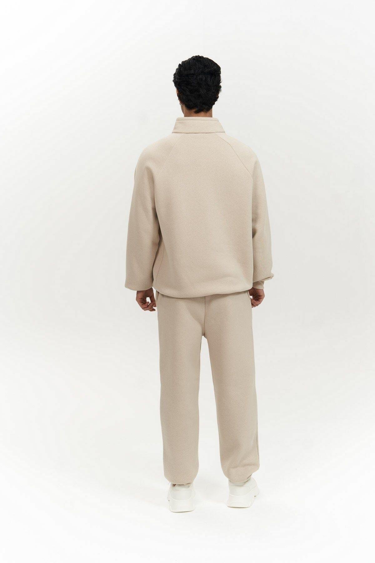 Stephen Men's Zip-Up Beige Tracksuit