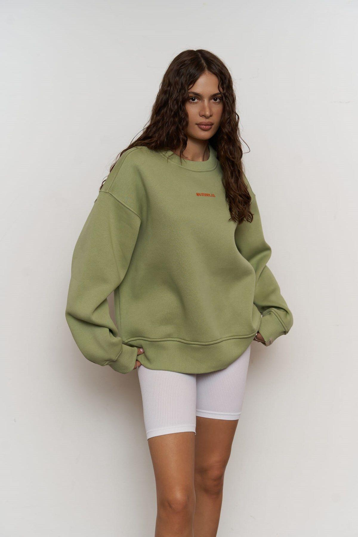 Street Studios Almond Green Oversize Sweatshirt
