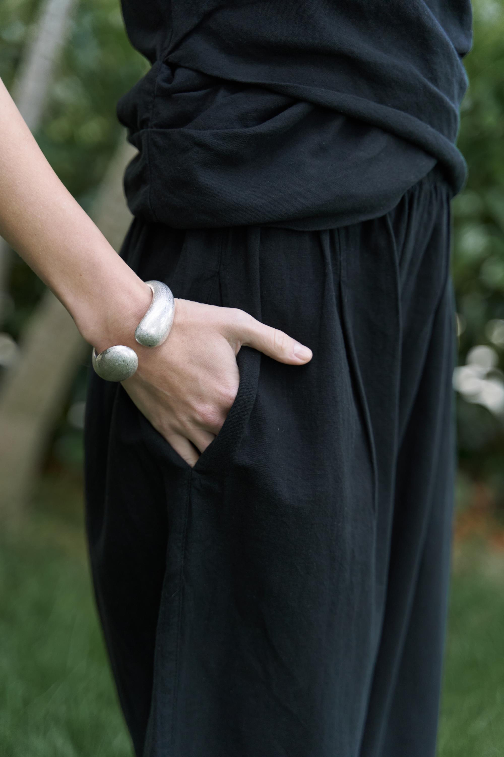 Struana Kruvaze Siyah Crop Pantolon Takım